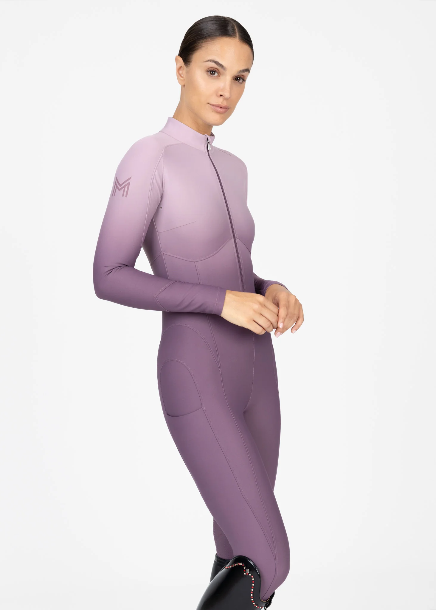 Ombré Riding Jumpsuit (Plum) - Image 6
