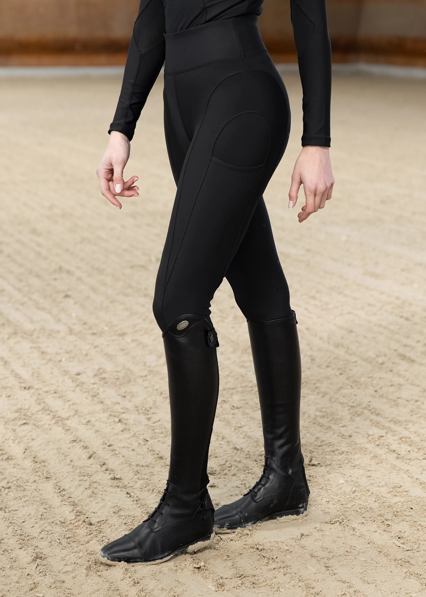 Outline Riding Leggings (Black) - Image 4