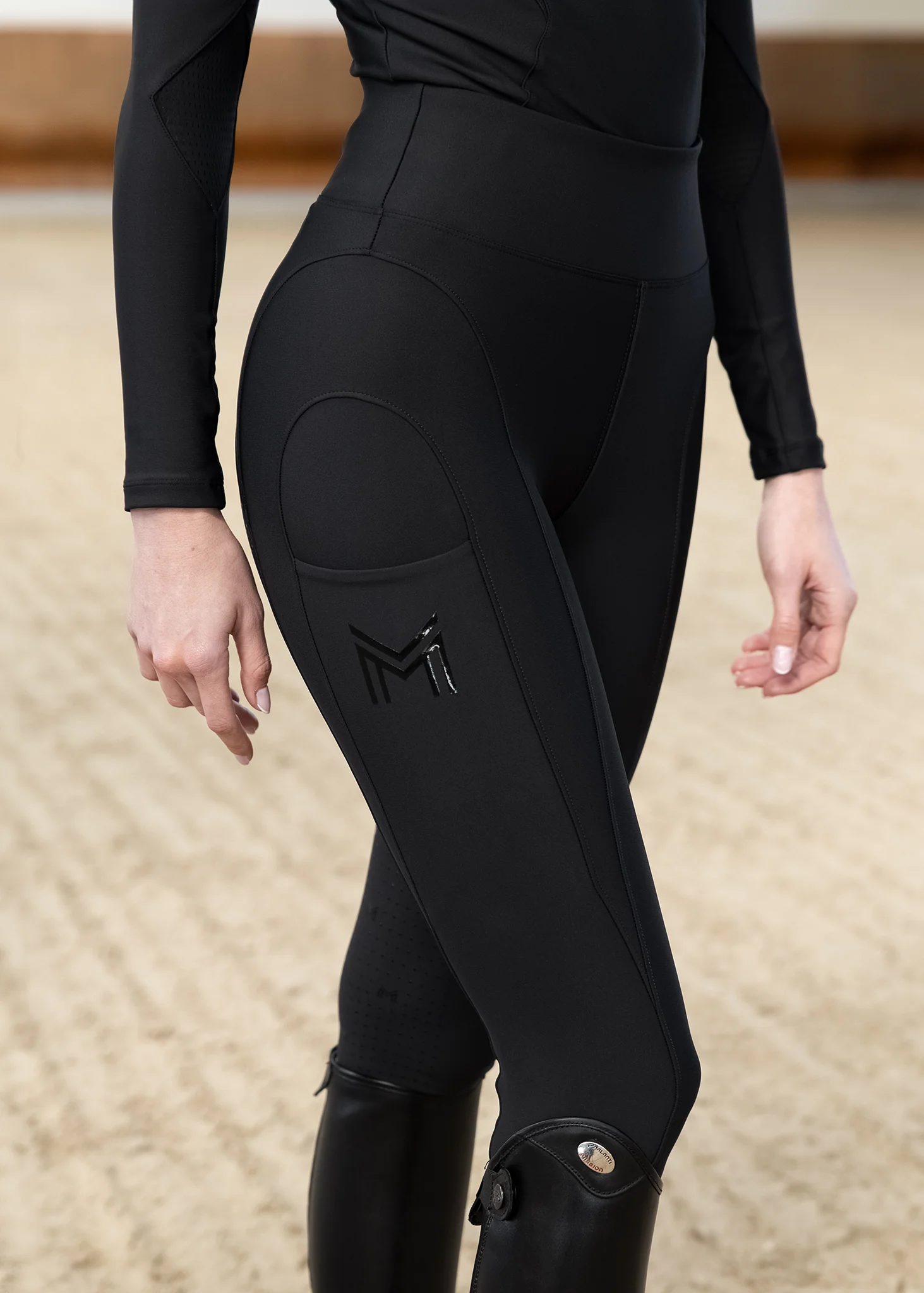 Outline Riding Leggings (Black) - Image 5