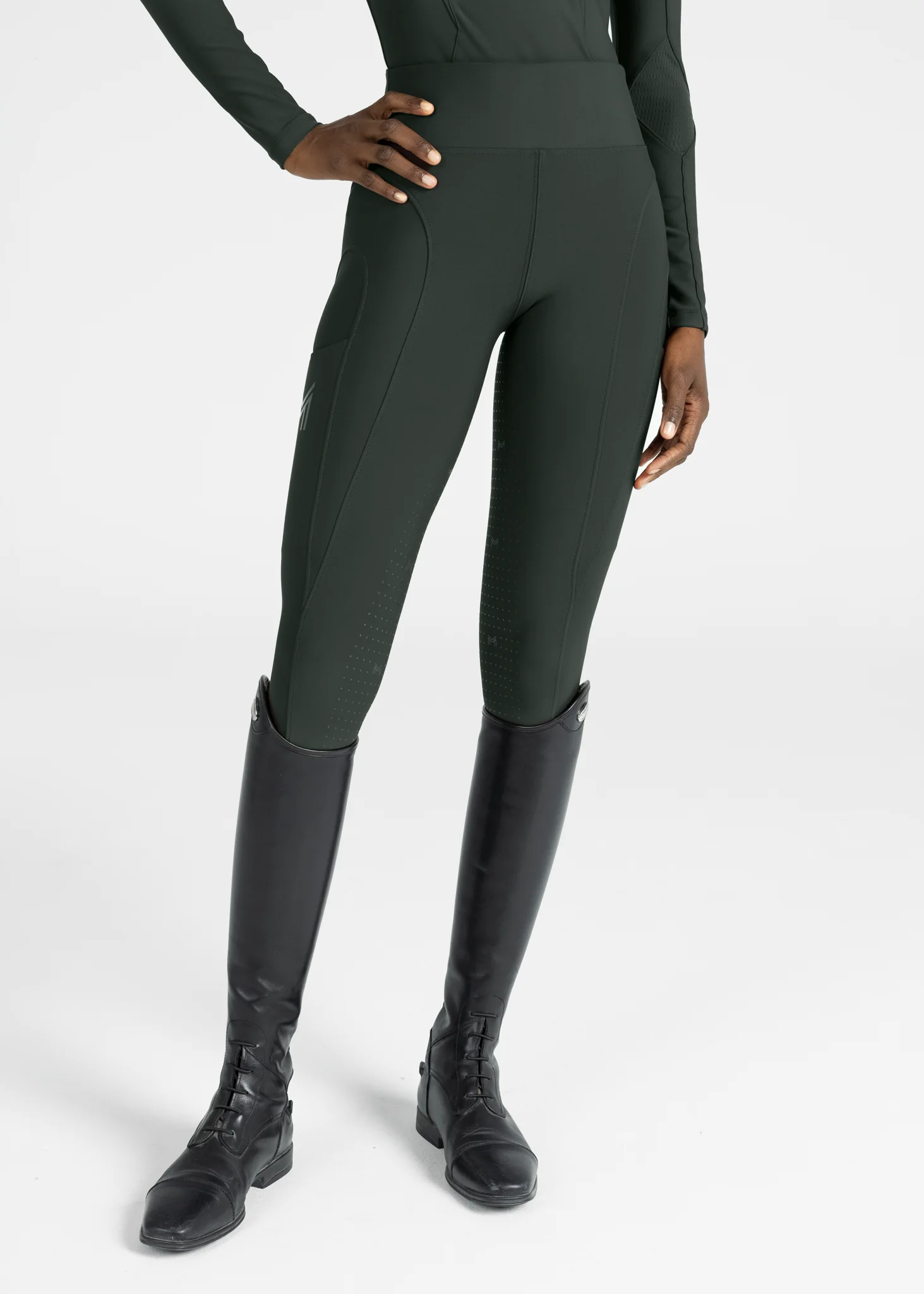 Outline Riding Leggings (Hunter Green) - Image 2