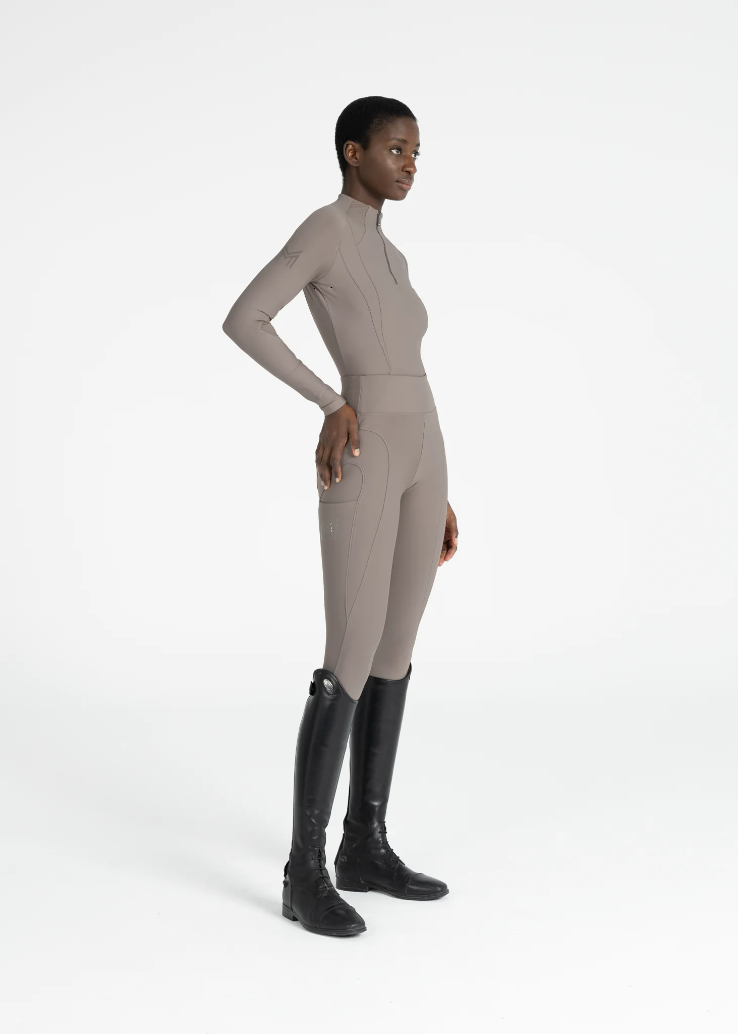 Outline Riding Leggings (Taupe) - Image 10