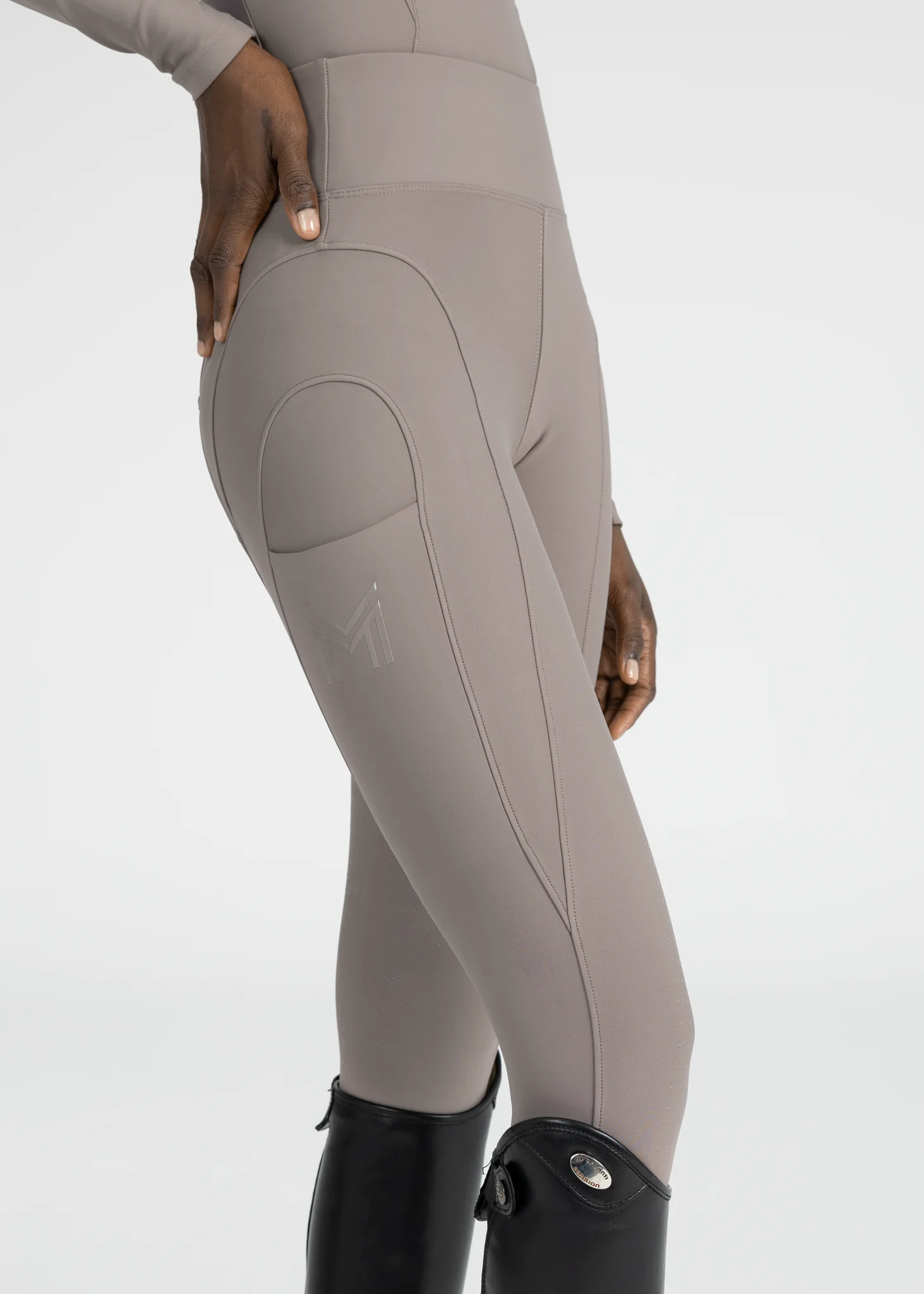Outline Riding Leggings (Taupe) - Image 8