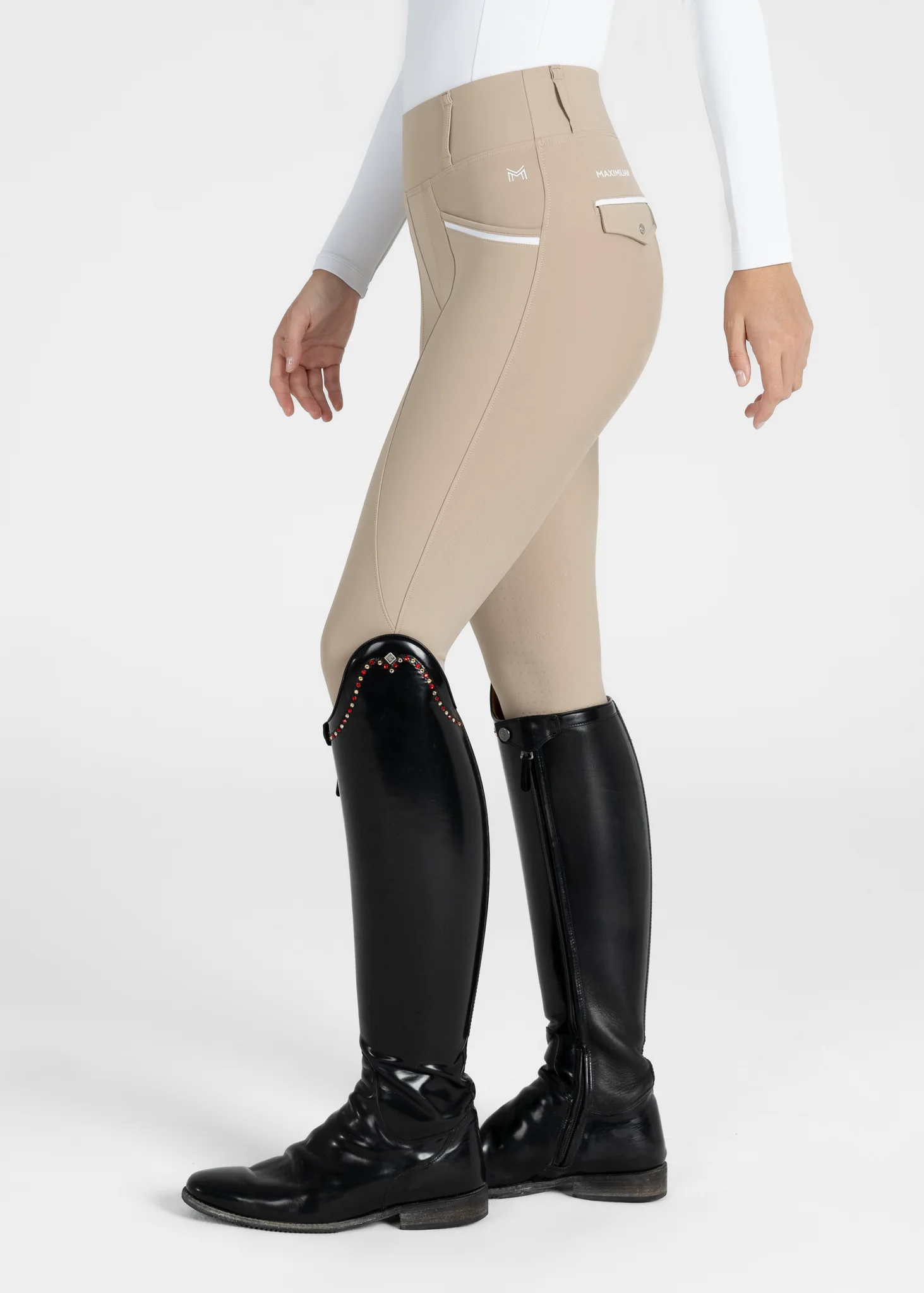 Pro Riding Leggings (Beige) - Image 3