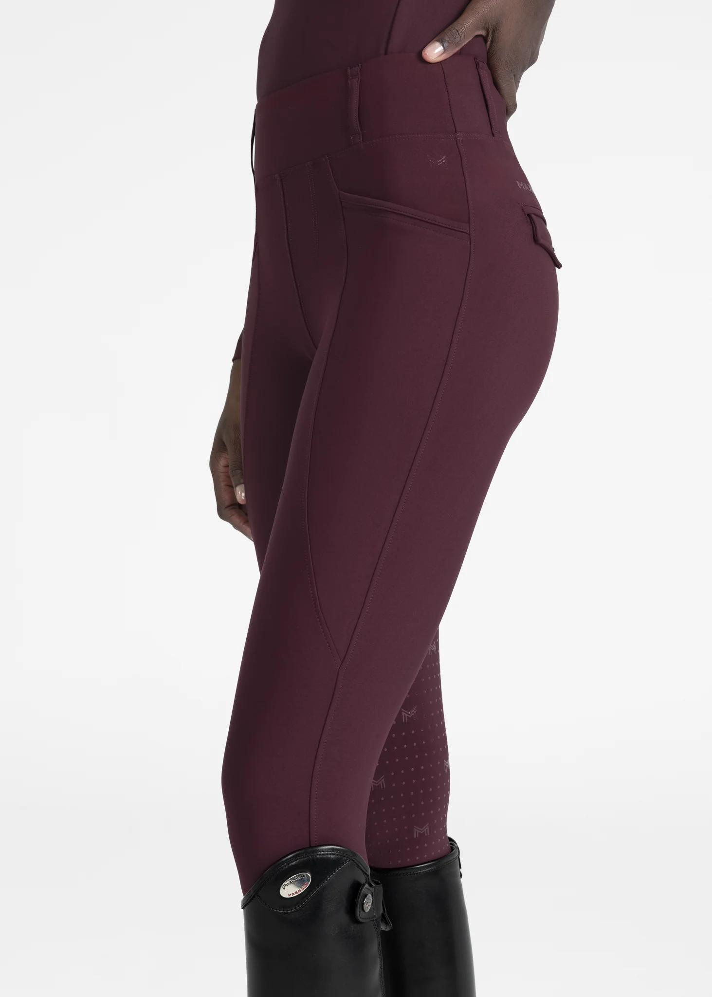 Pro Riding Leggings (Burgundy) - Image 6