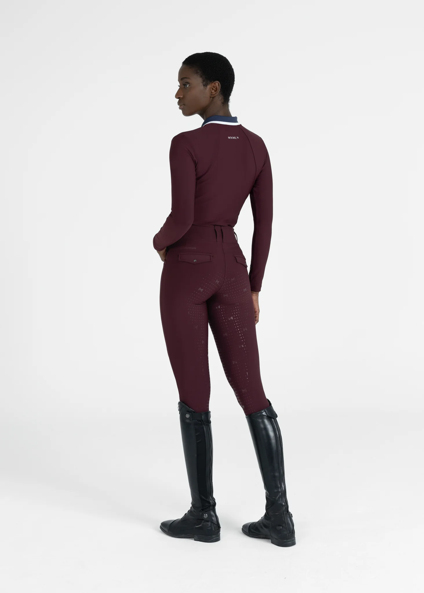 Pro Riding Leggings (Burgundy) - Image 9