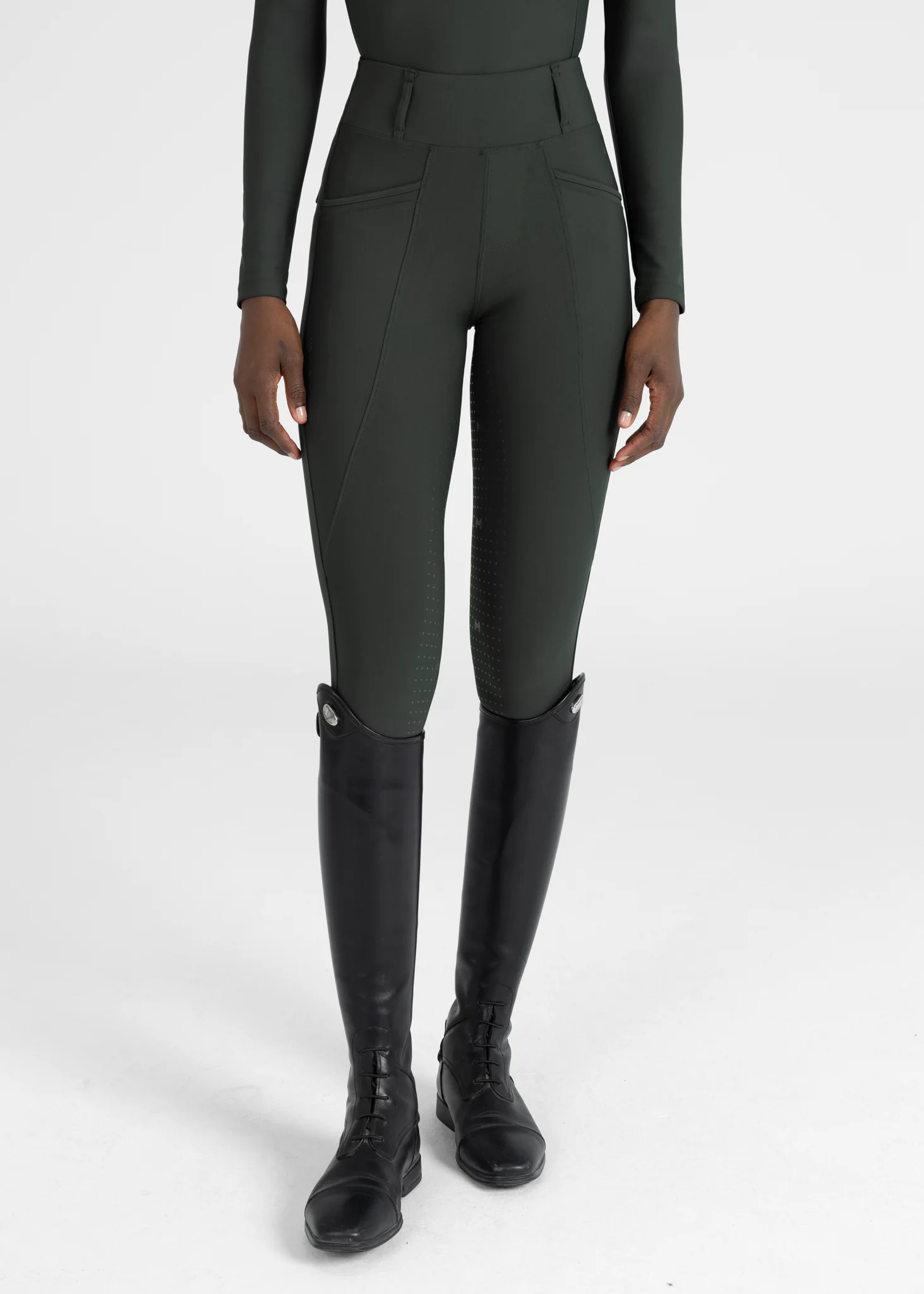 Pro Riding Leggings (Hunter Green) - Image 2