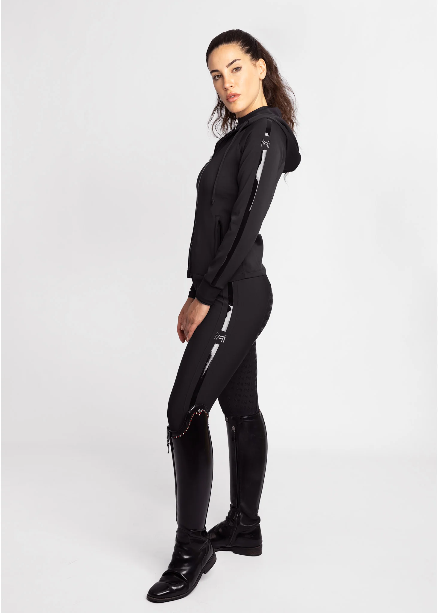 Reflection Zip Hoodie (Black) - Image 3