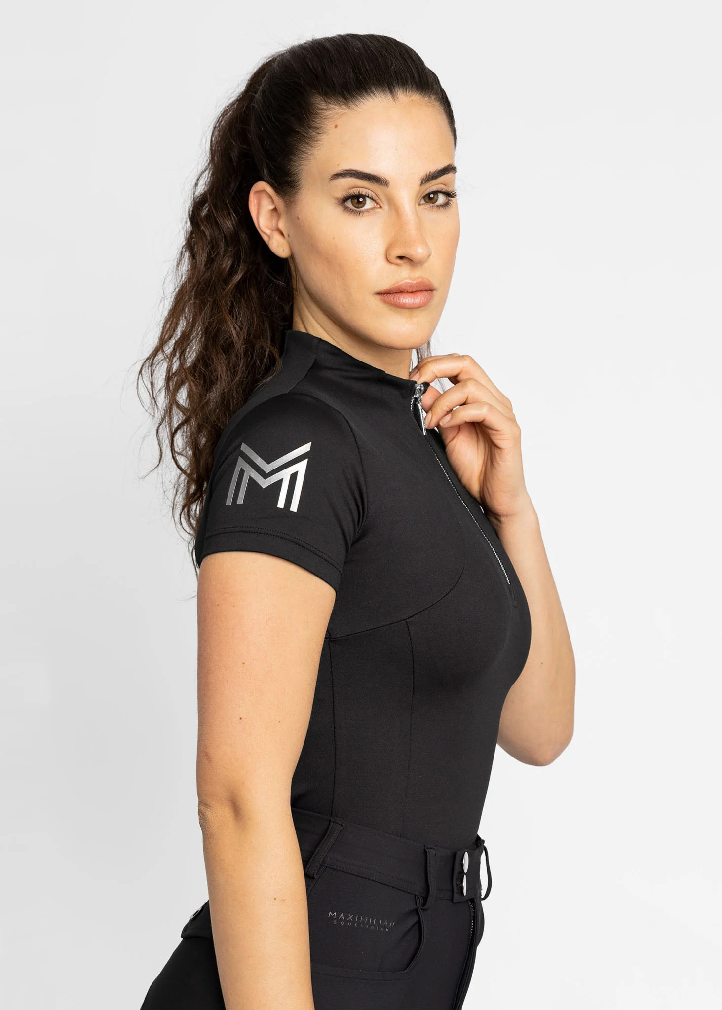 Short Sleeve Base Layer (Black/Silver) - Image 3