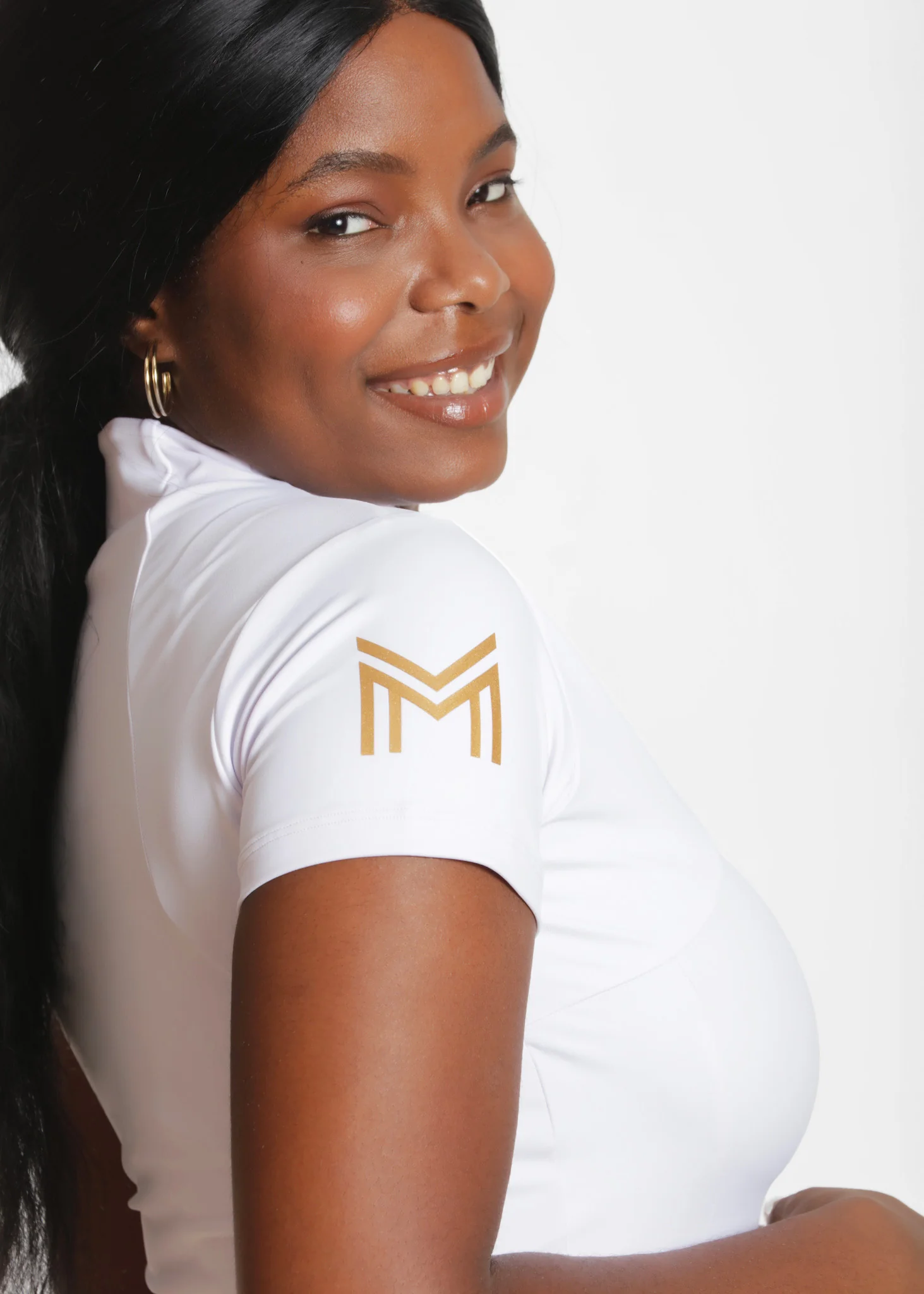 Short Sleeve Base Layer (White/Gold) - Image 7