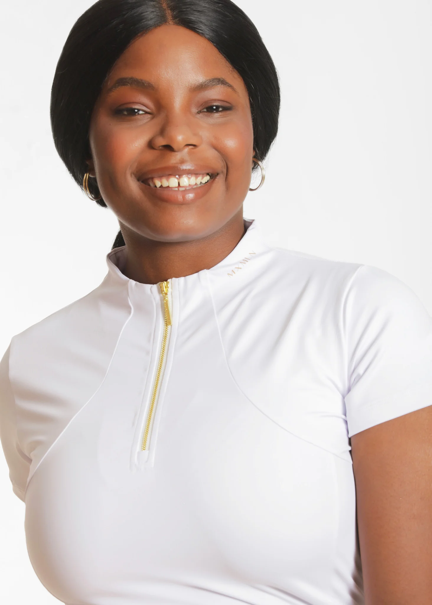 Short Sleeve Base Layer (White/Gold) - Image 8