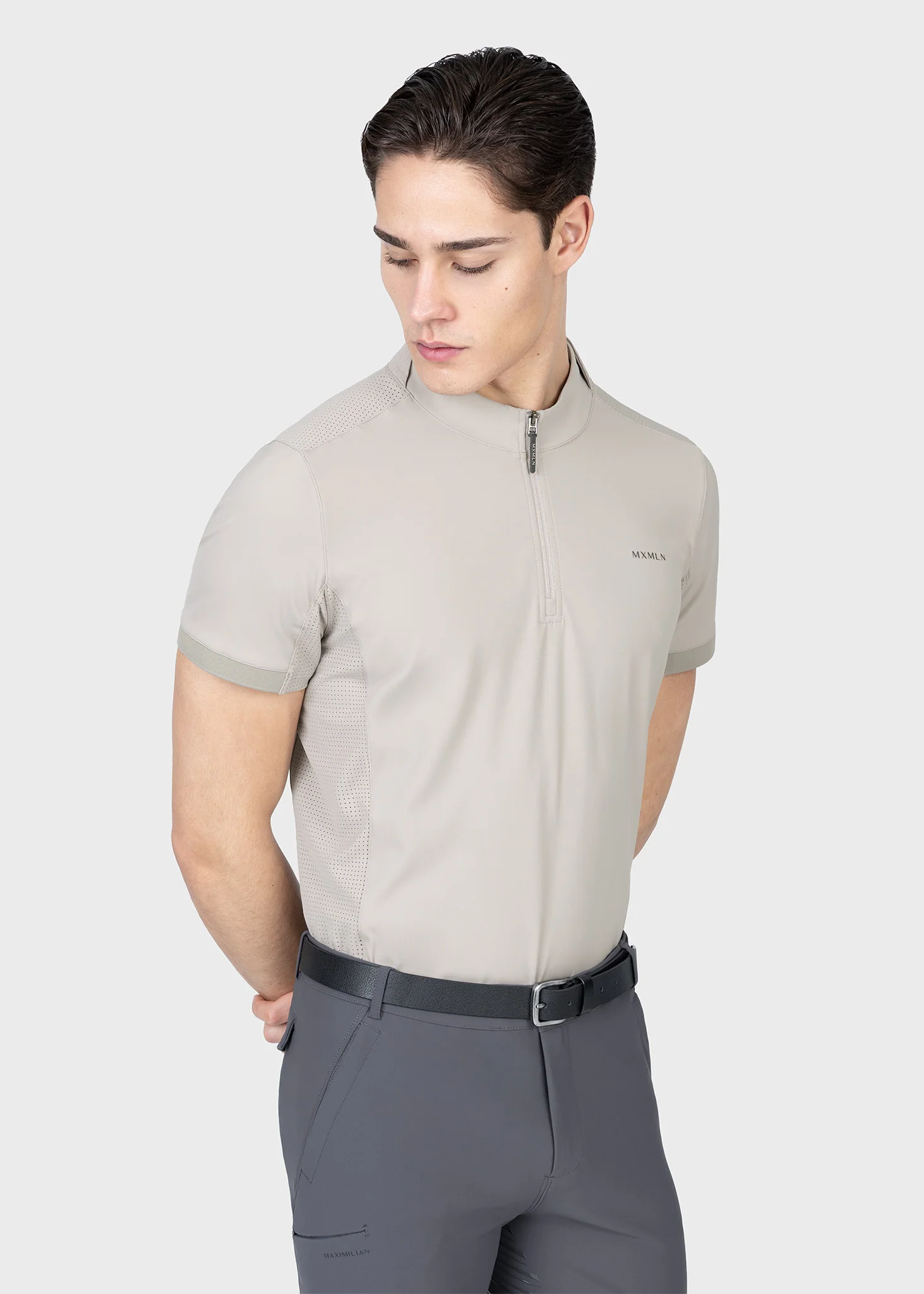 Track Short Sleeve Base Layer (Soft Taupe) - Image 5