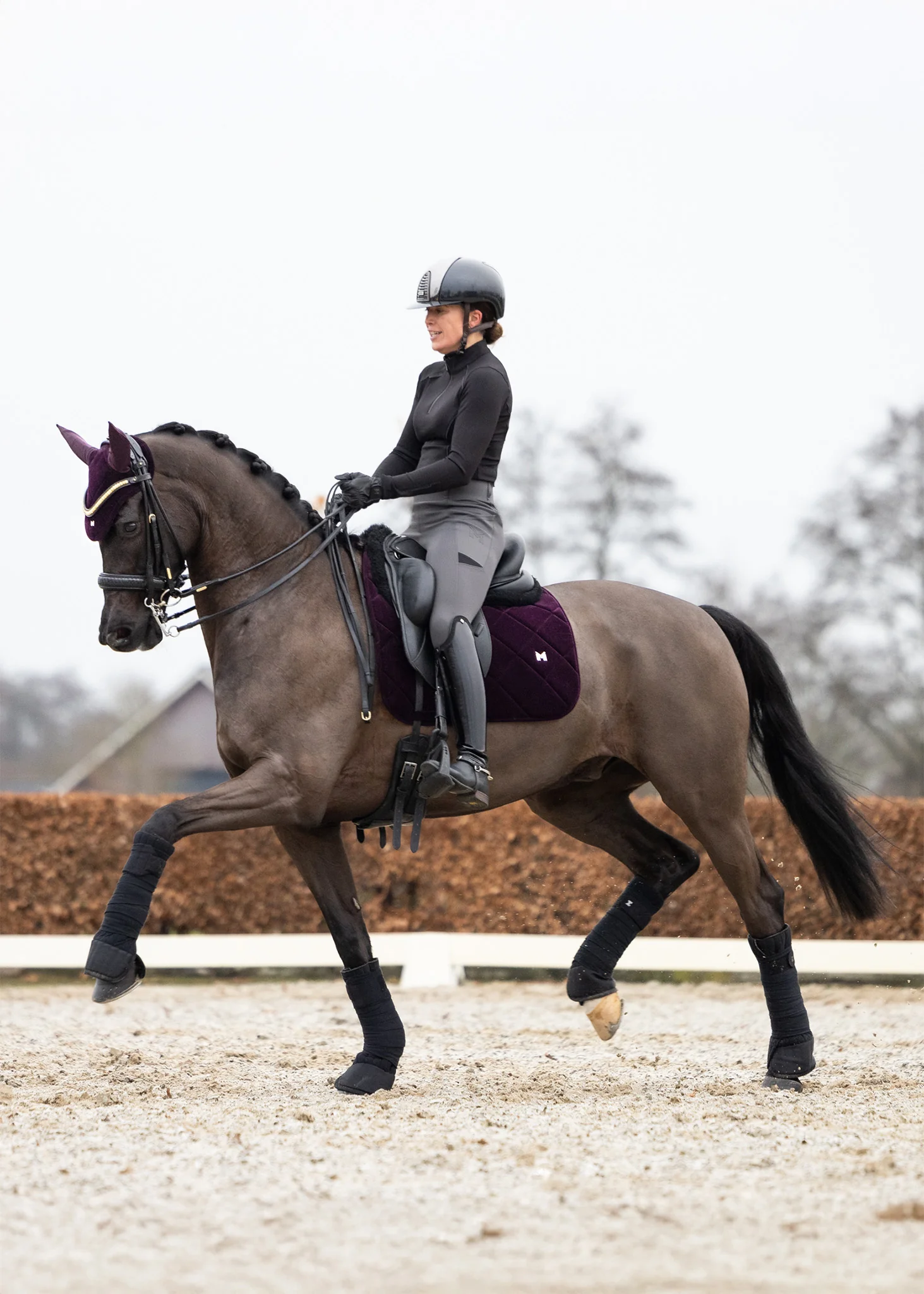 Velvet Dressage Saddle Pad (Amethyst) - Image 3
