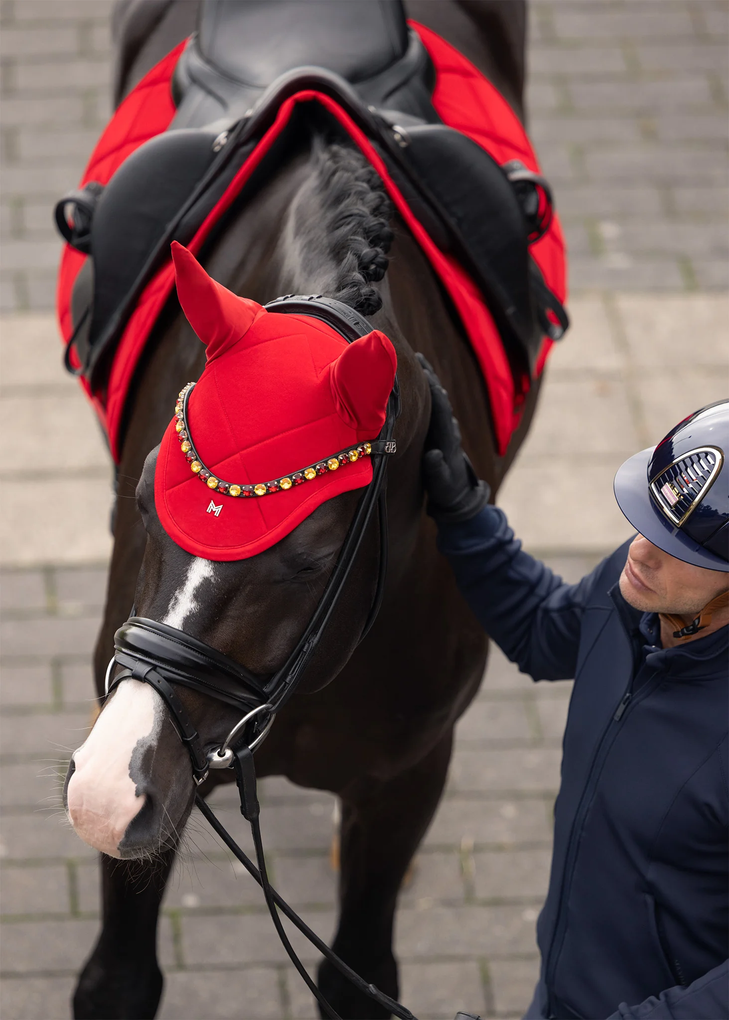 Velvet Dressage Saddle Pad (Crimson) - Image 3