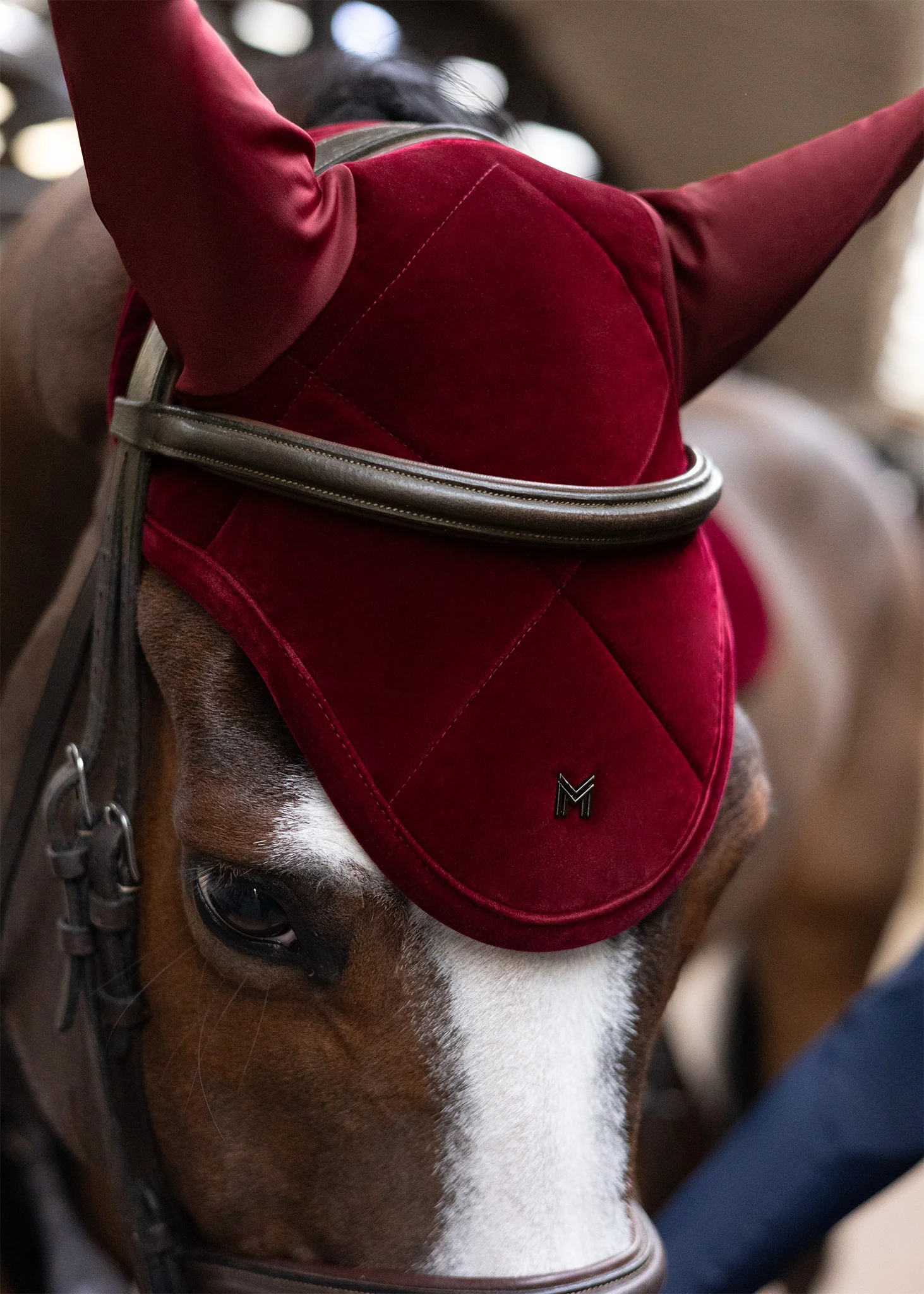 Velvet Ear Bonnet (Ruby) - Image 3