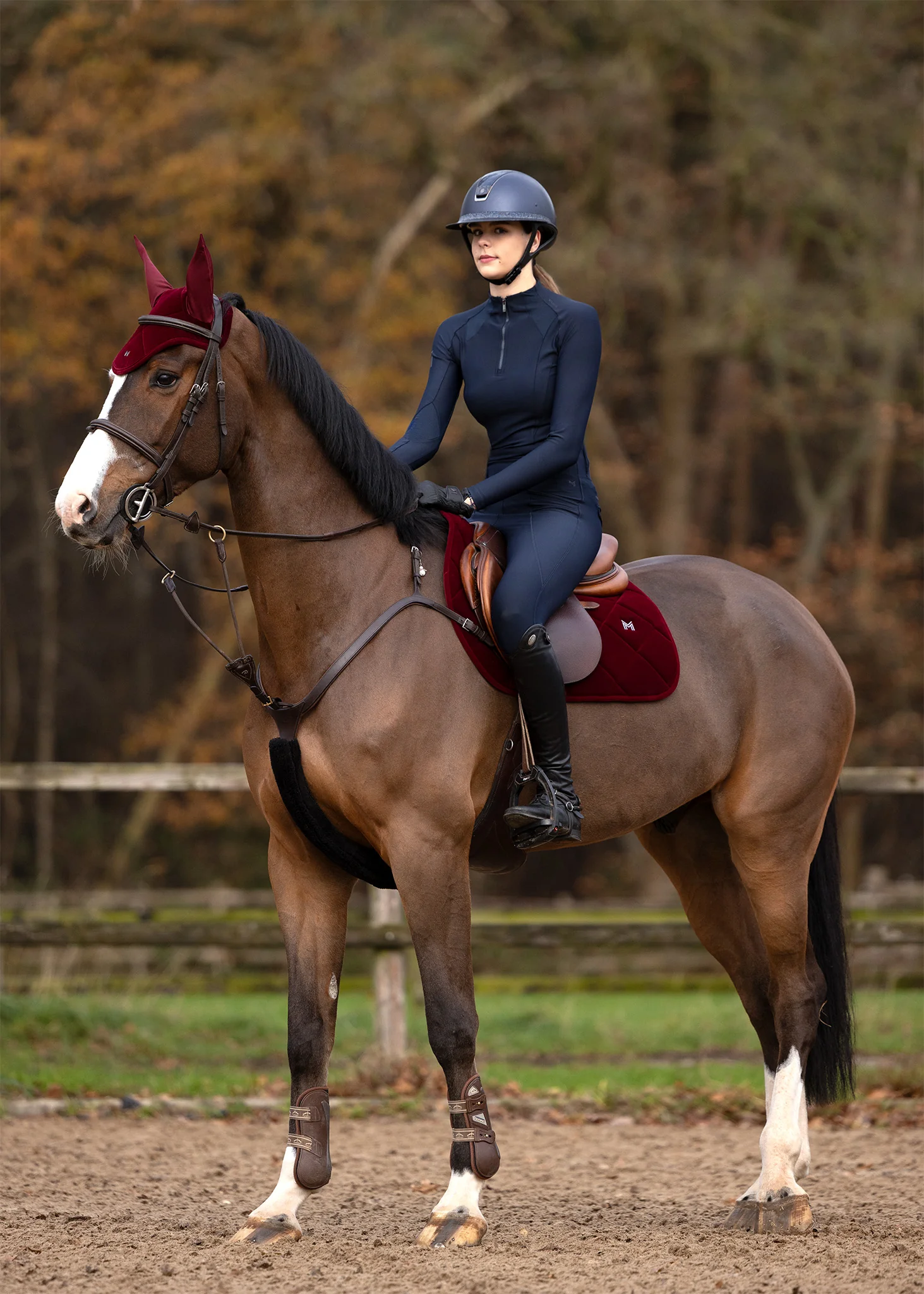 Velvet Ear Bonnet (Ruby) - Image 4