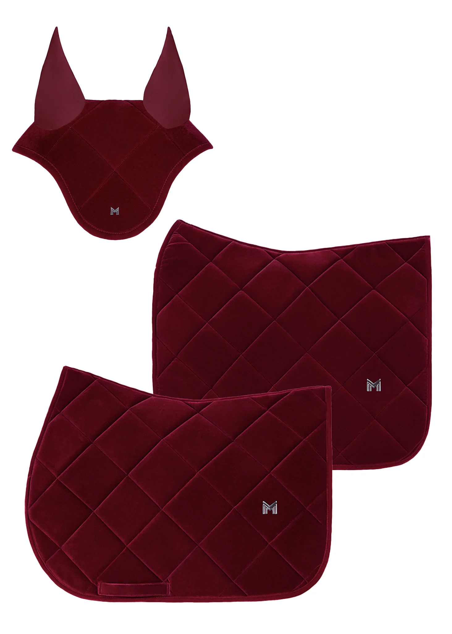 Velvet Jumping Saddle Pad (Ruby) - Image 9