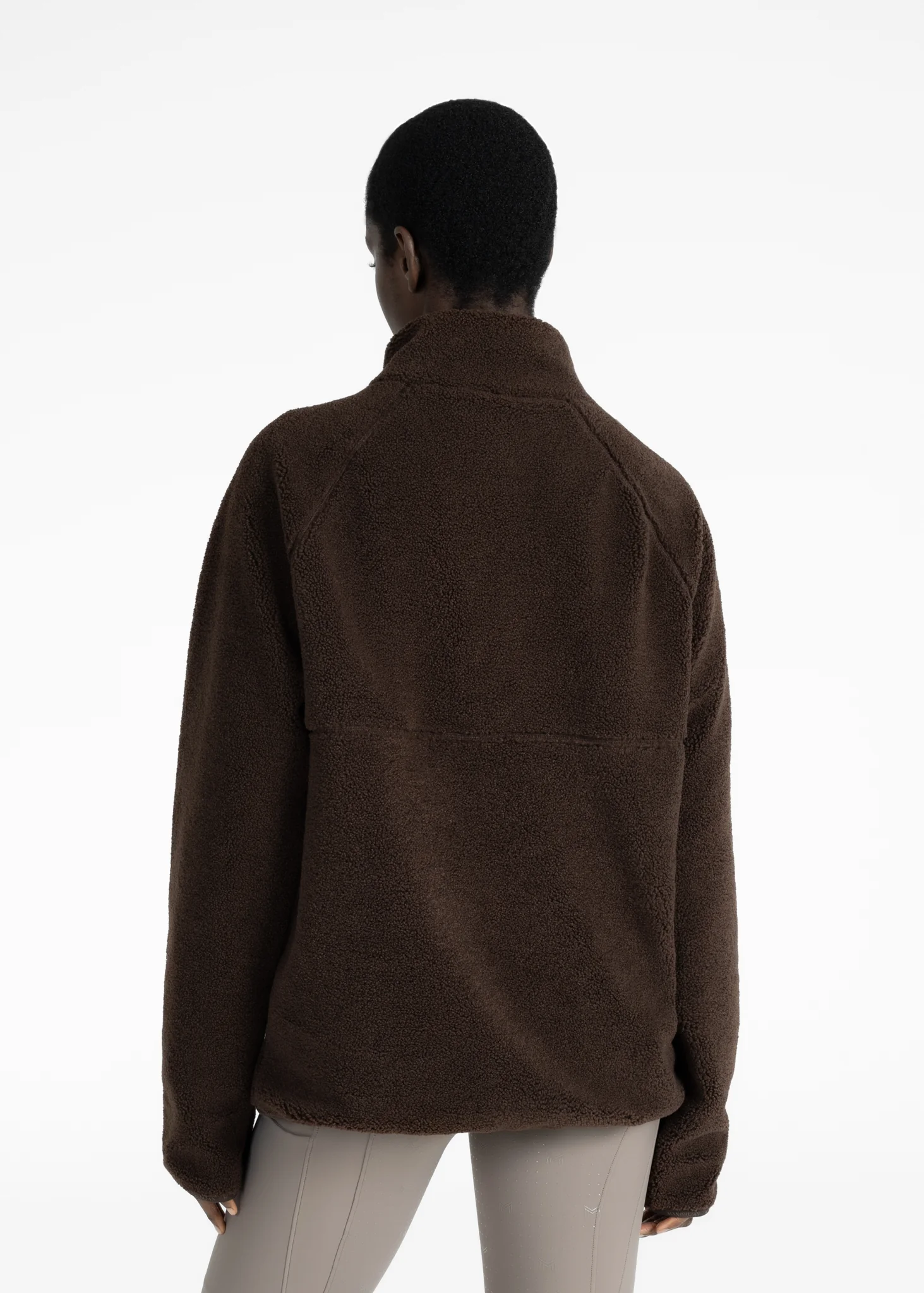 Women Clan Teddy Halfzip (Chocolate) - Image 4