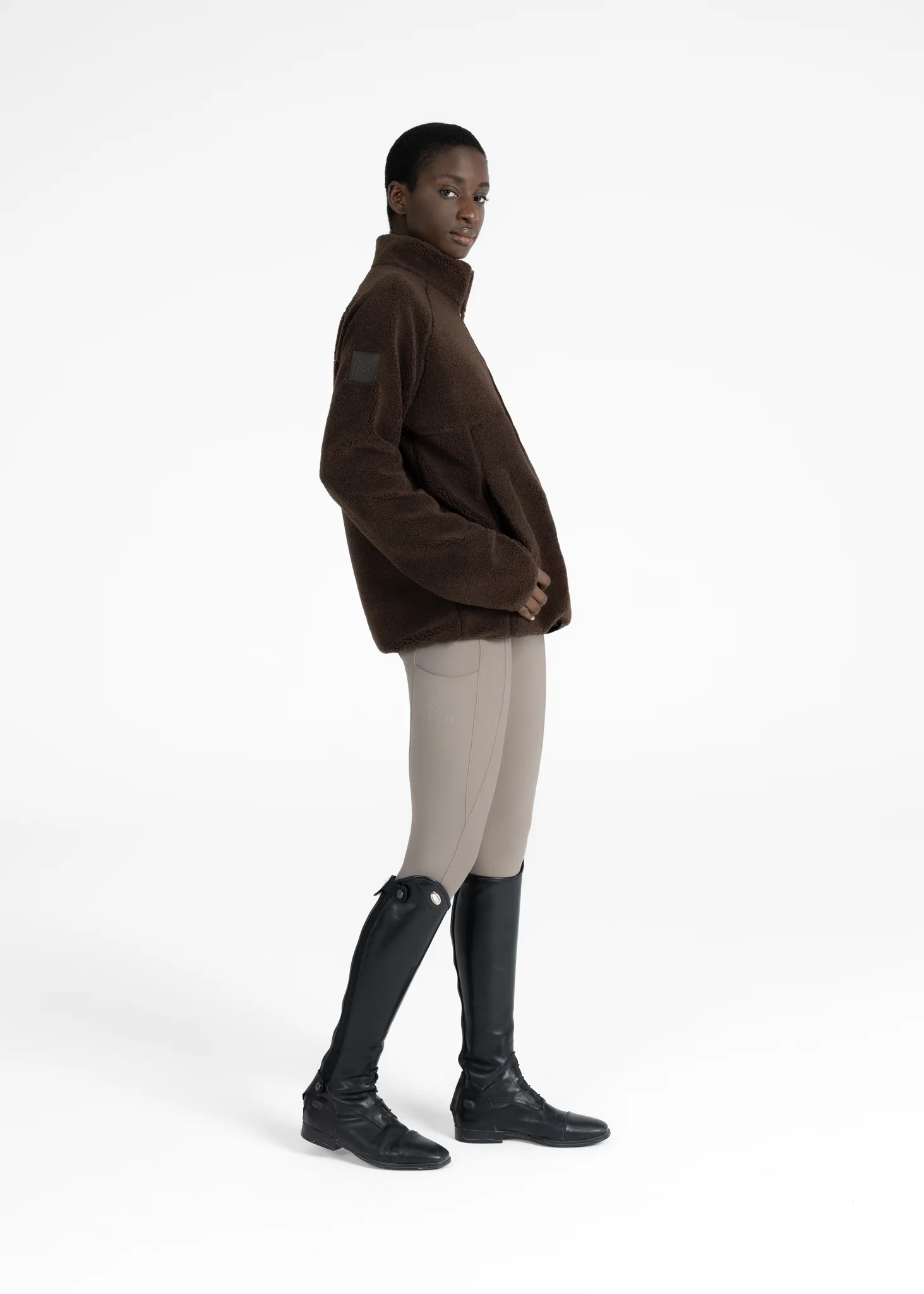 Women Clan Teddy Halfzip (Chocolate) - Image 6
