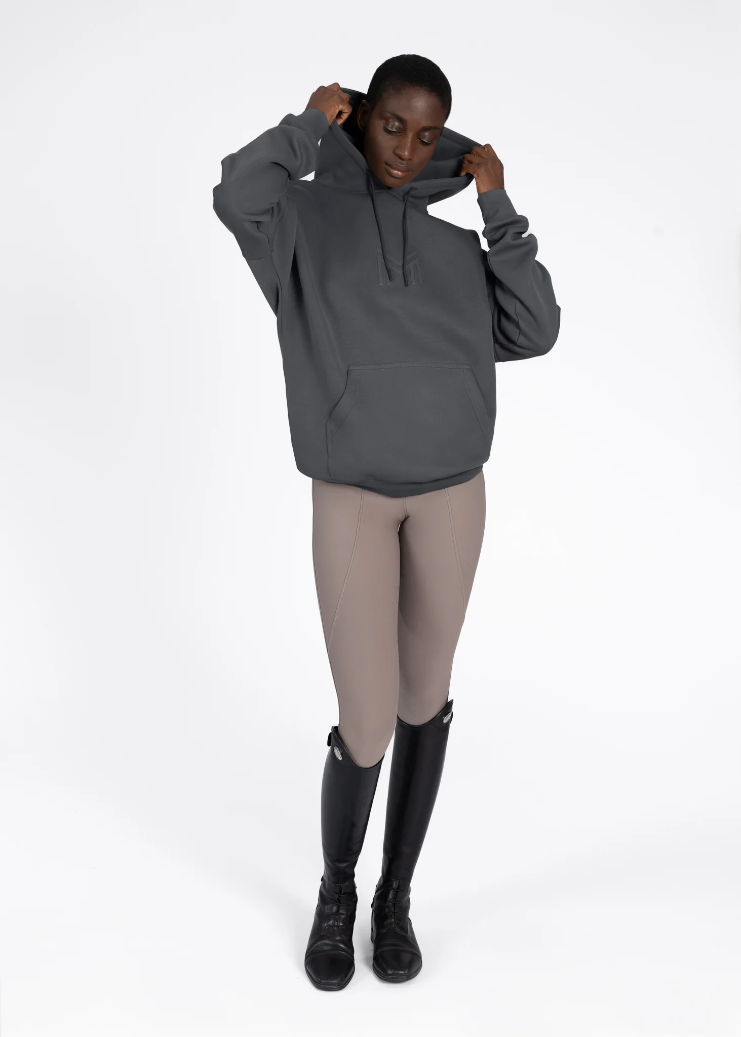 Women Icon Oversized Hoodie (Graphite) - Image 6