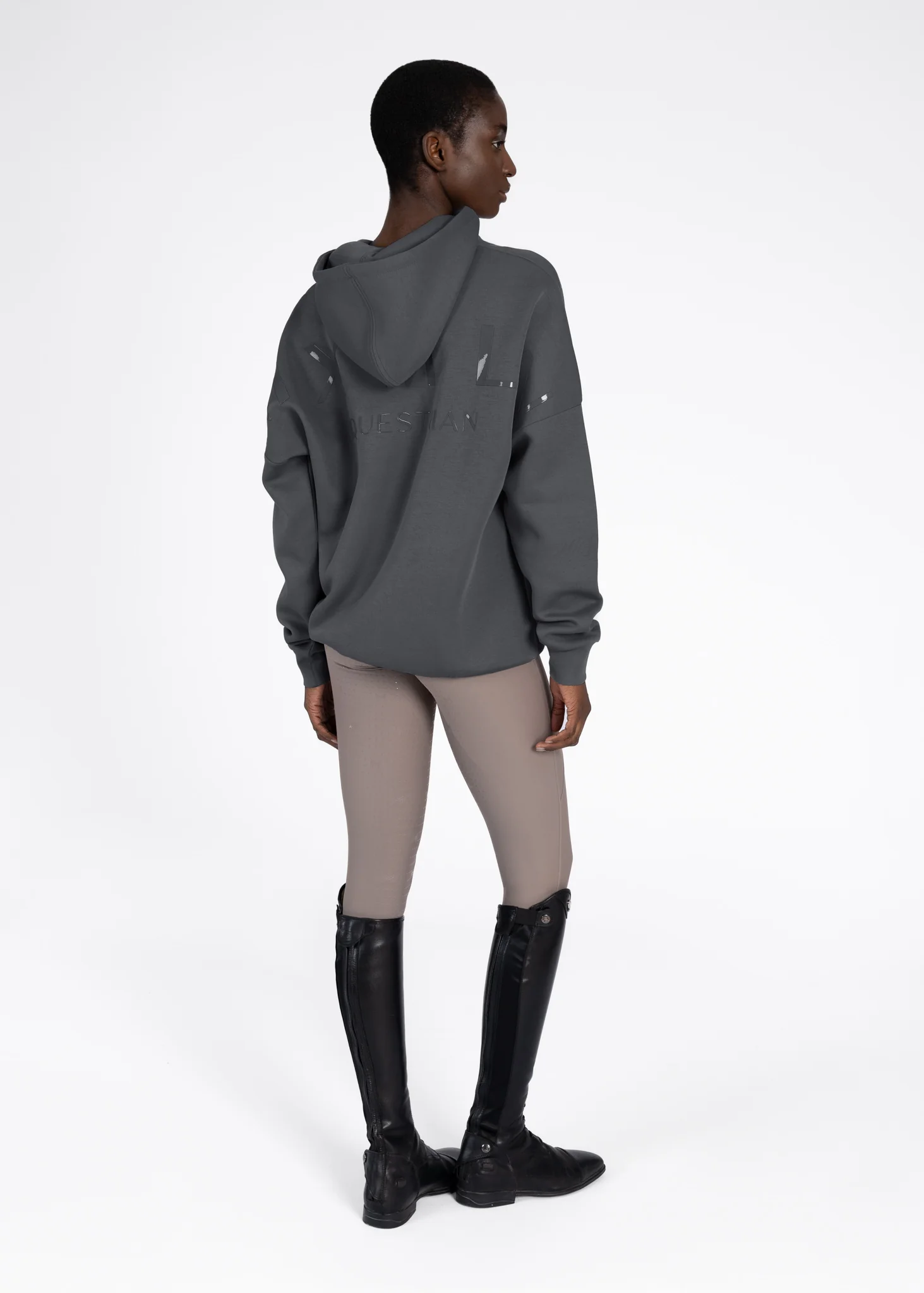 Women Icon Oversized Hoodie (Graphite) - Image 7