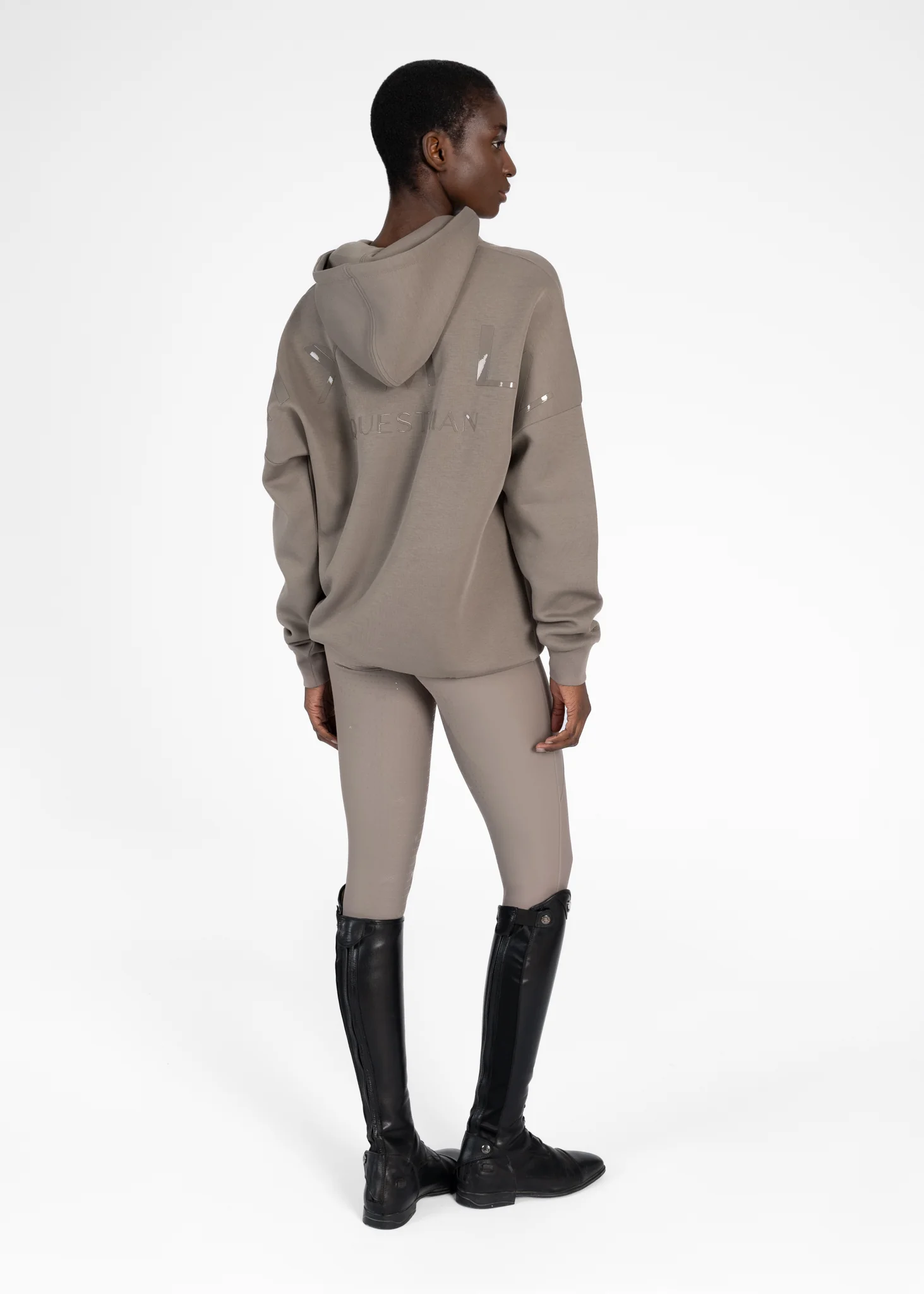 Women Icon Oversized Hoodie (Taupe) - Image 7
