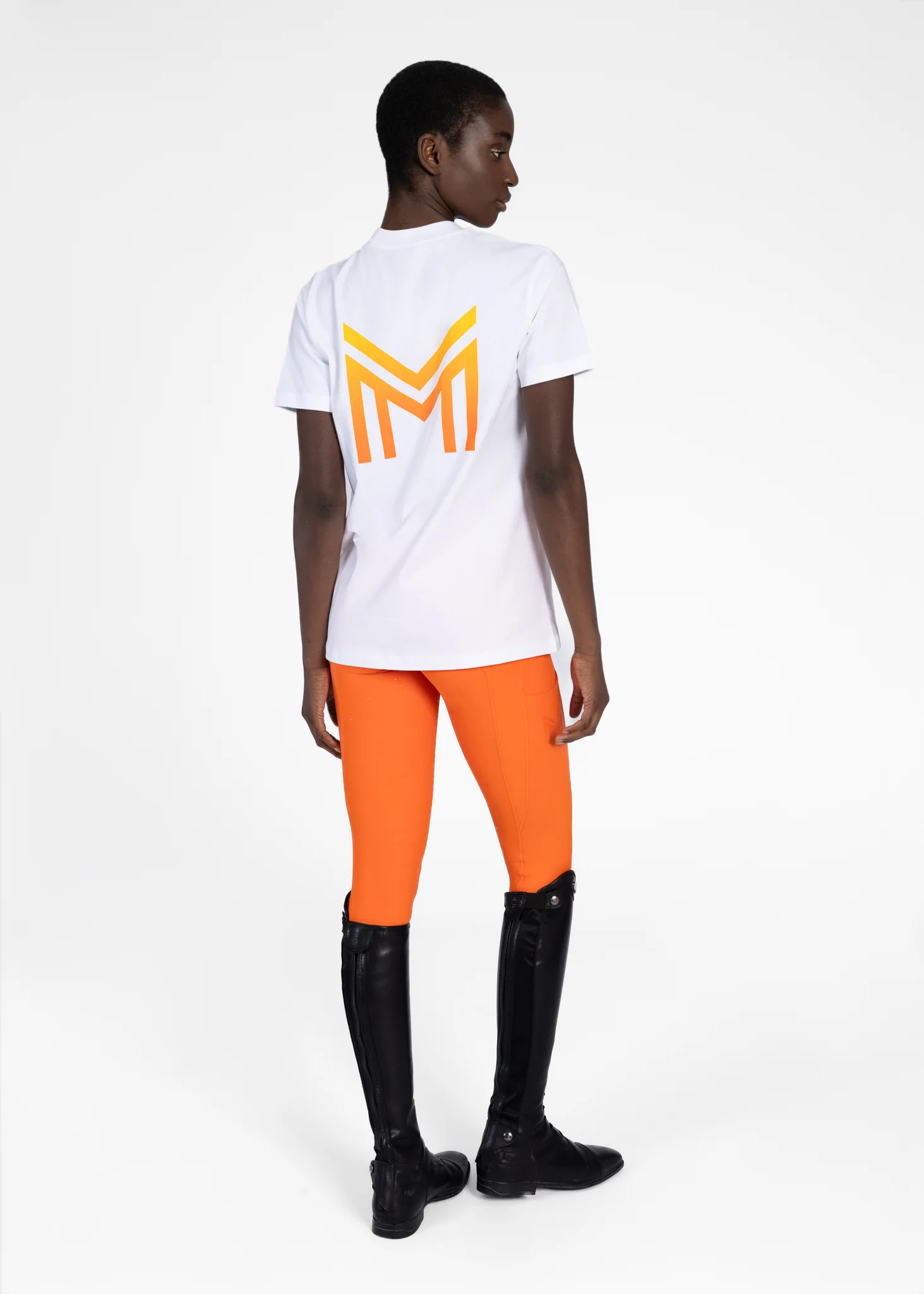 Women Symbol T-Shirt (White/Tangerine) - Image 5