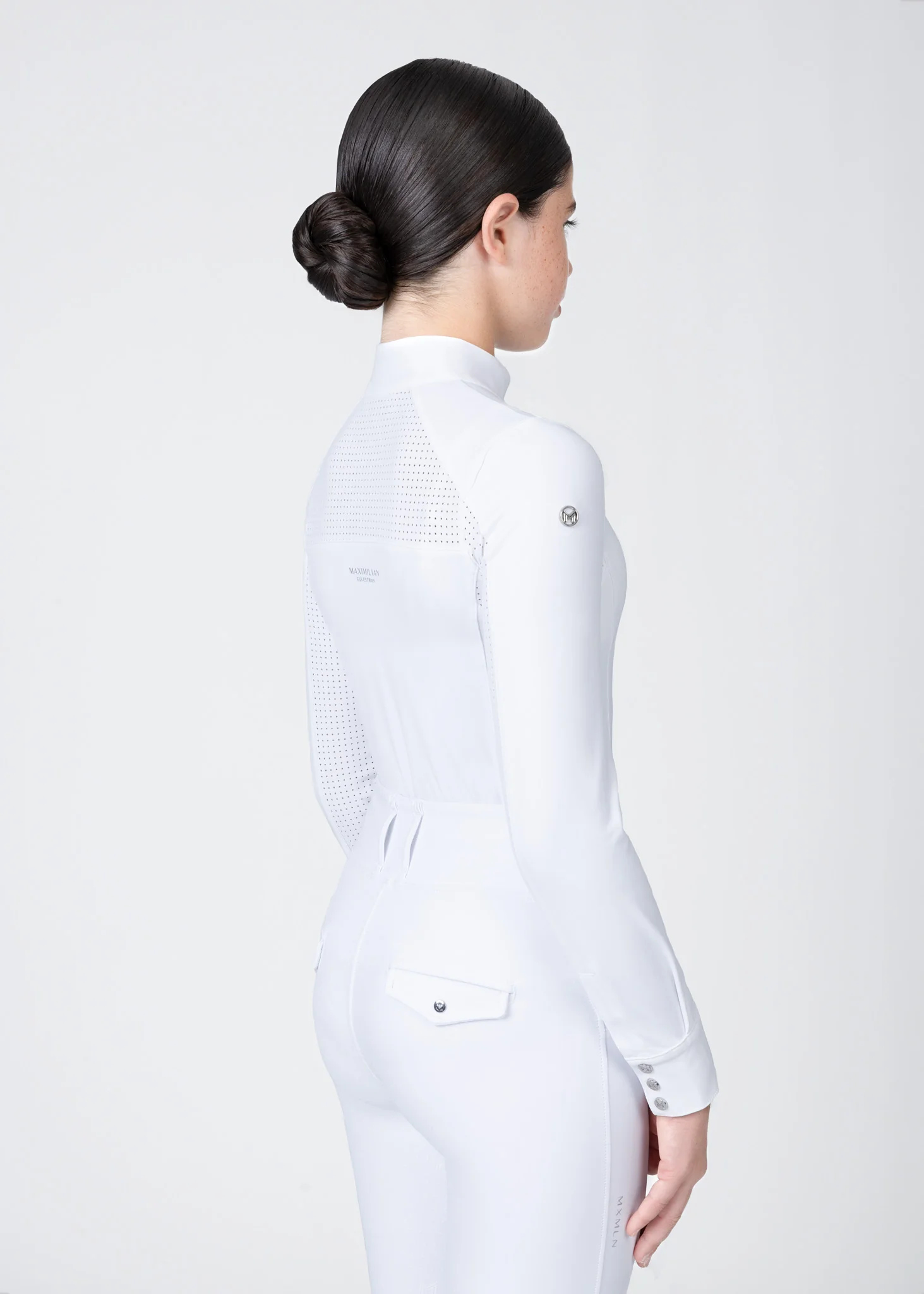 YR Aveen Long Sleeve Show Shirt (White) - Image 4