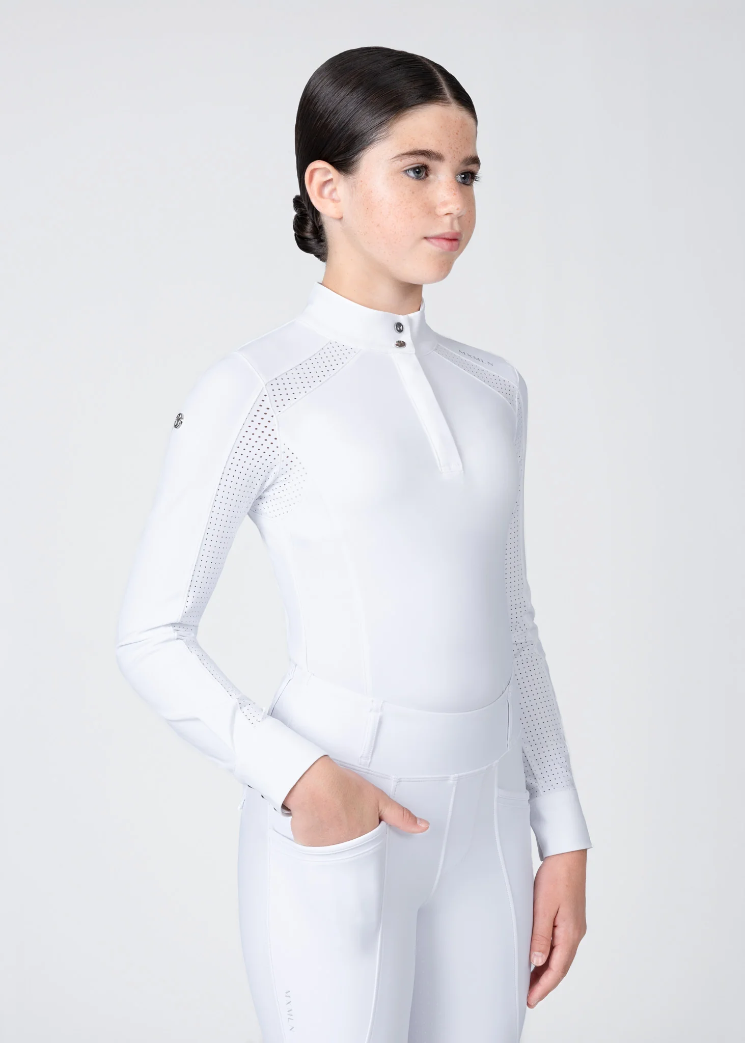 YR Aveen Long Sleeve Show Shirt (White) - Image 5