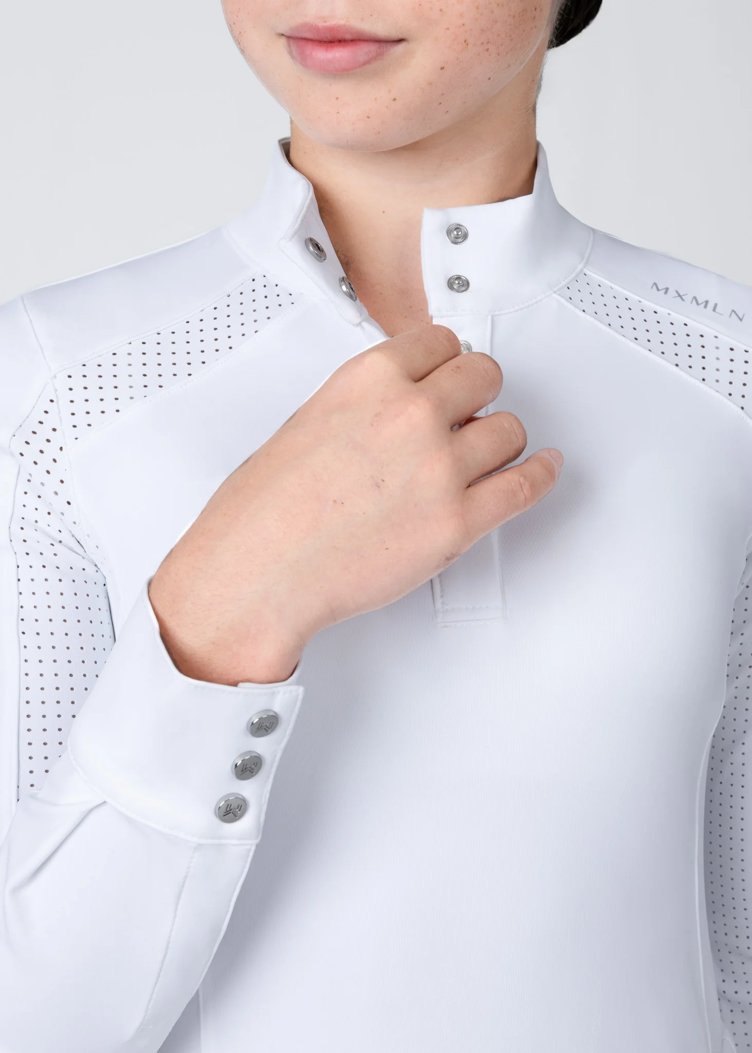 YR Aveen Long Sleeve Show Shirt (White) - Image 6