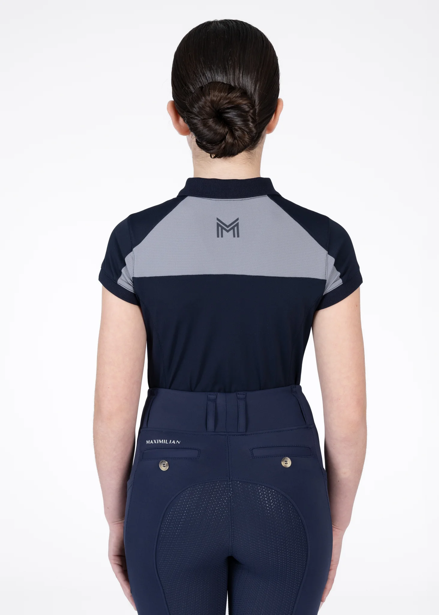 YR Aveen Polo Shirt (Navy/Grey) - Image 3