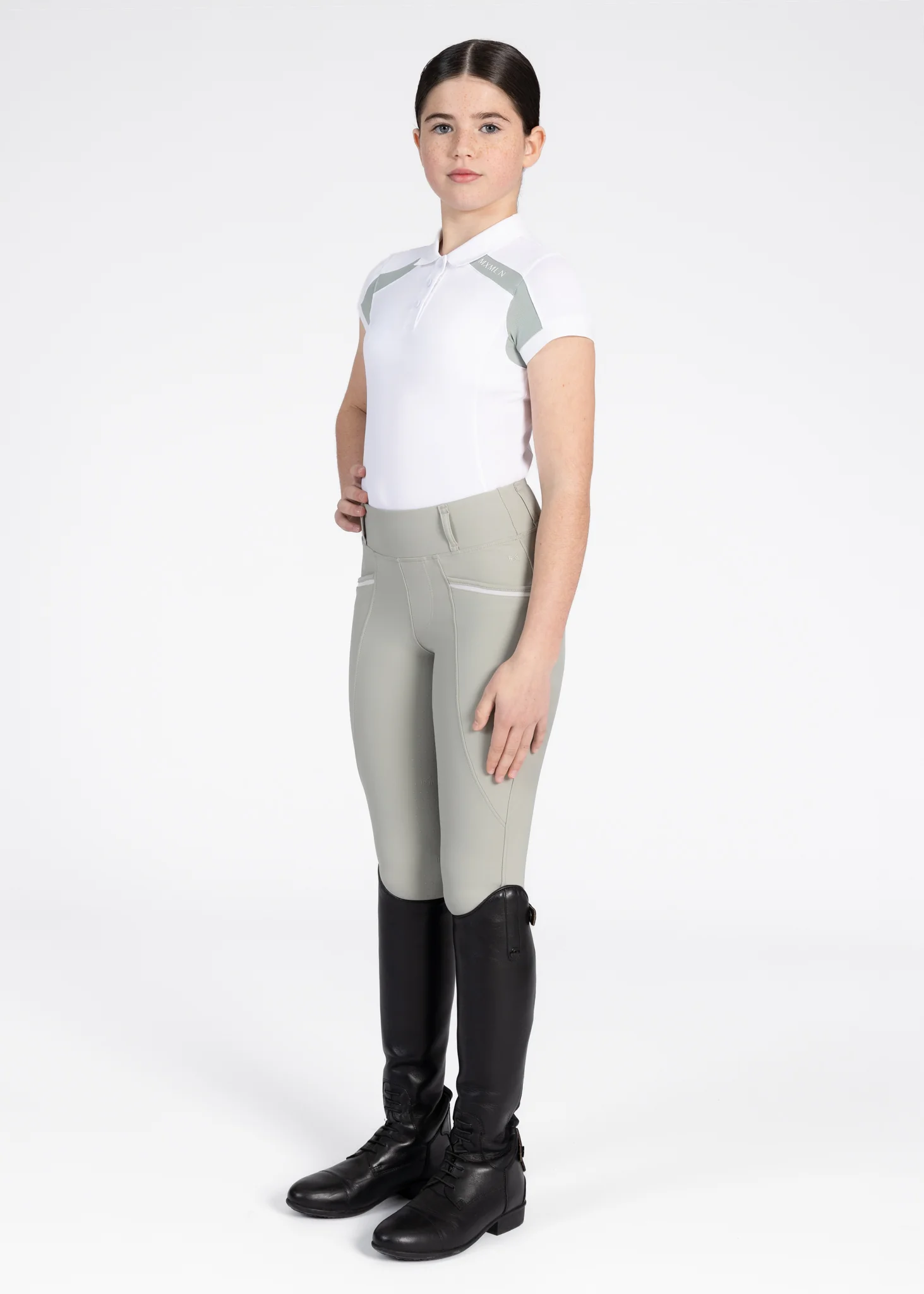YR Aveen Polo Shirt (White/Laurel) - Image 7