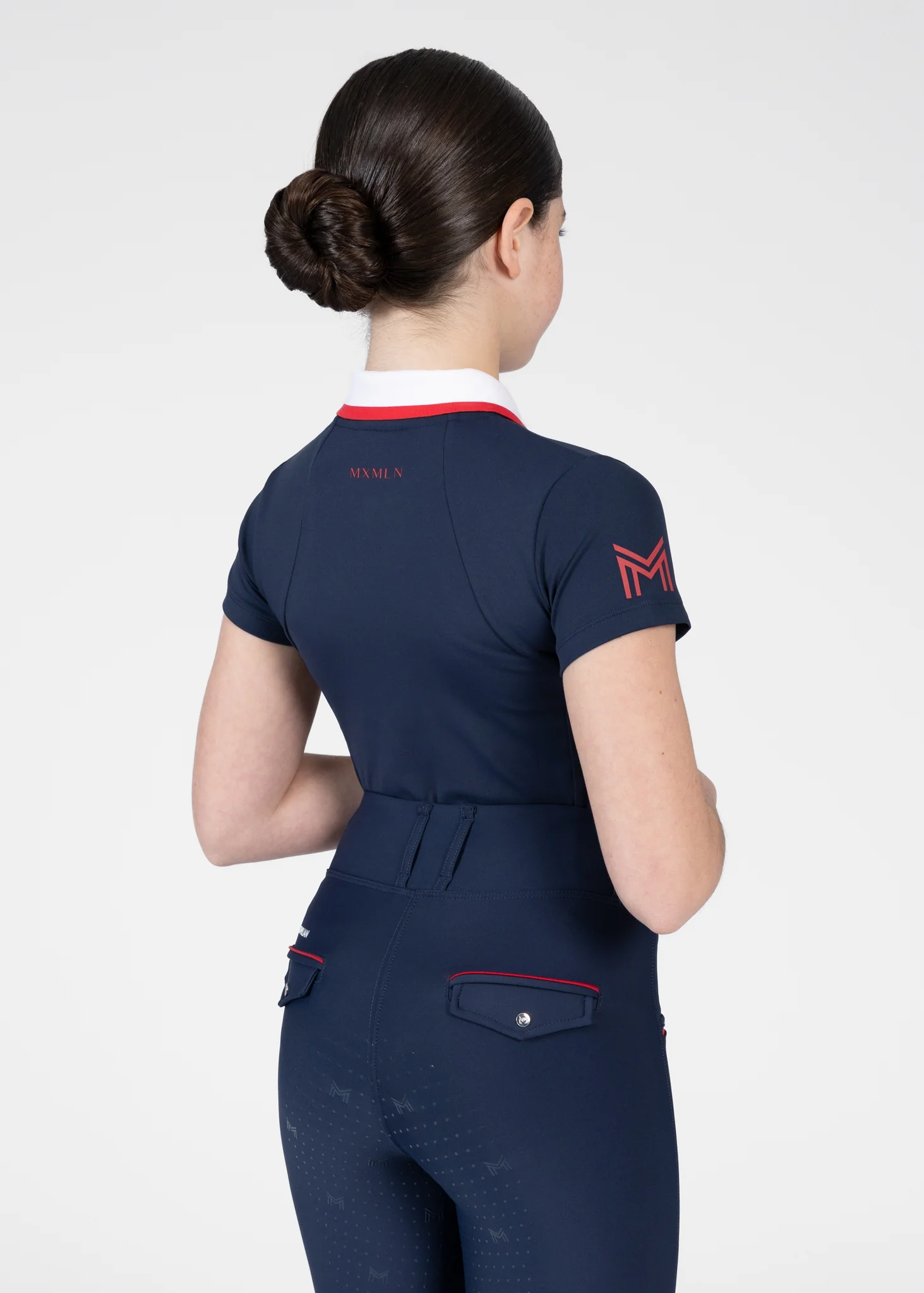 YR Concept Short Sleeve Polo Shirt (Navy) - Image 5