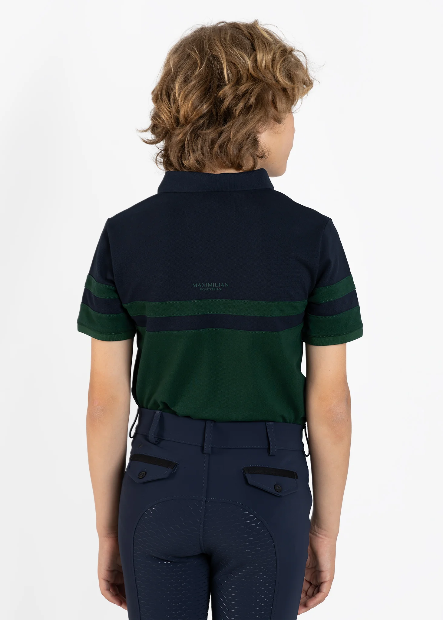 YR Glee Polo Shirt (Green/Navy) - Image 4