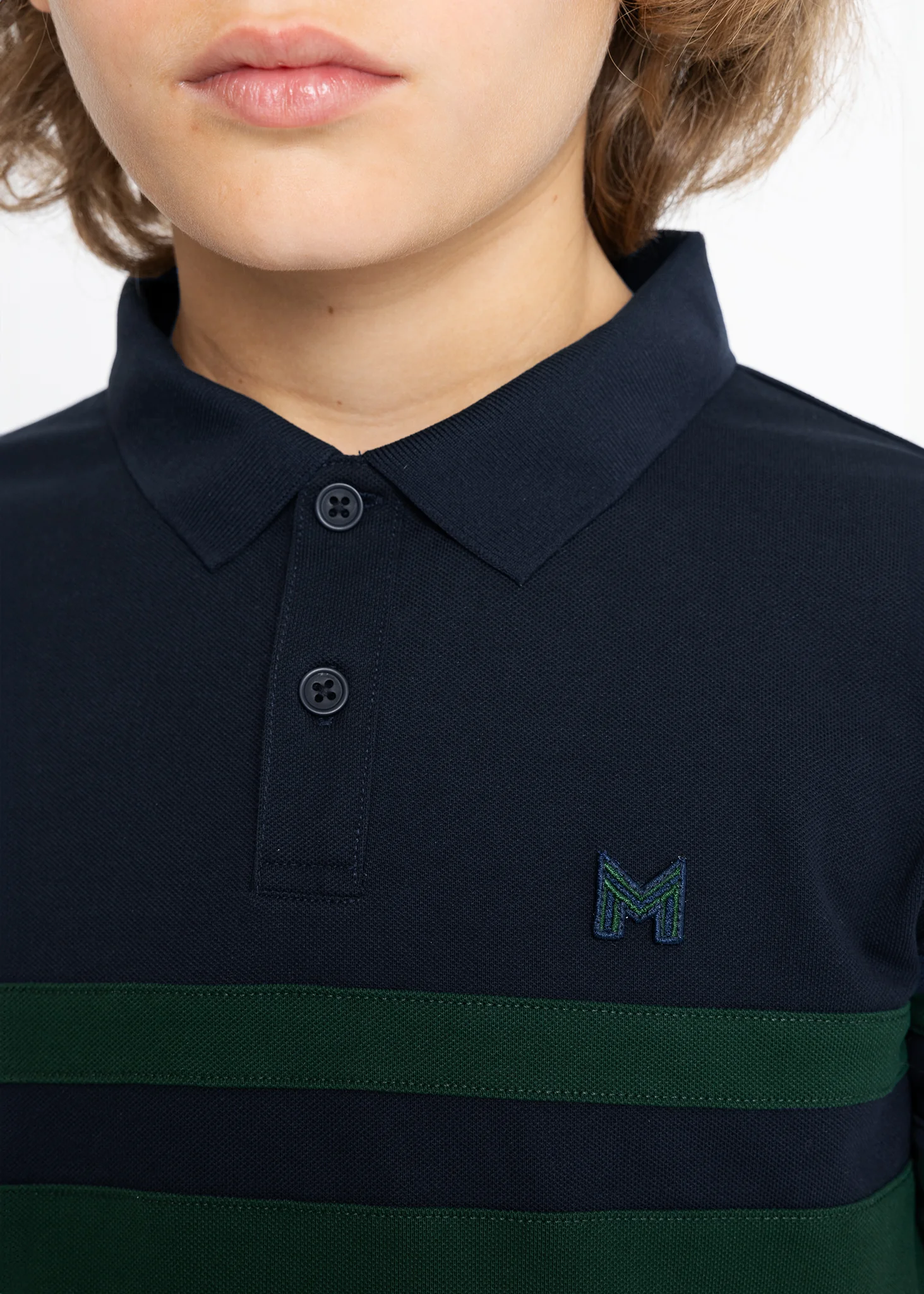 YR Glee Polo Shirt (Green/Navy) - Image 5