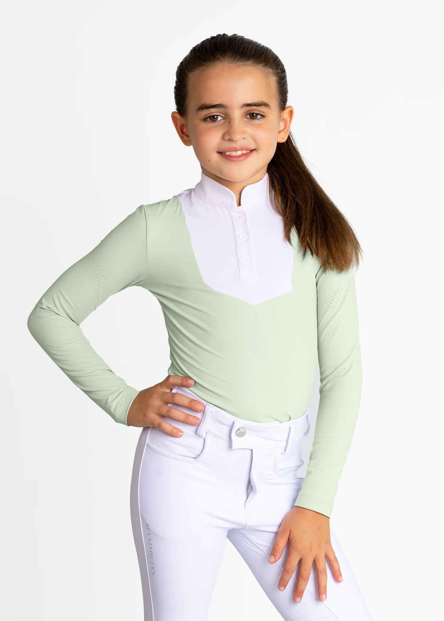 YR Sienna Long Sleeve Show Shirt (Sage Green) - Image 3