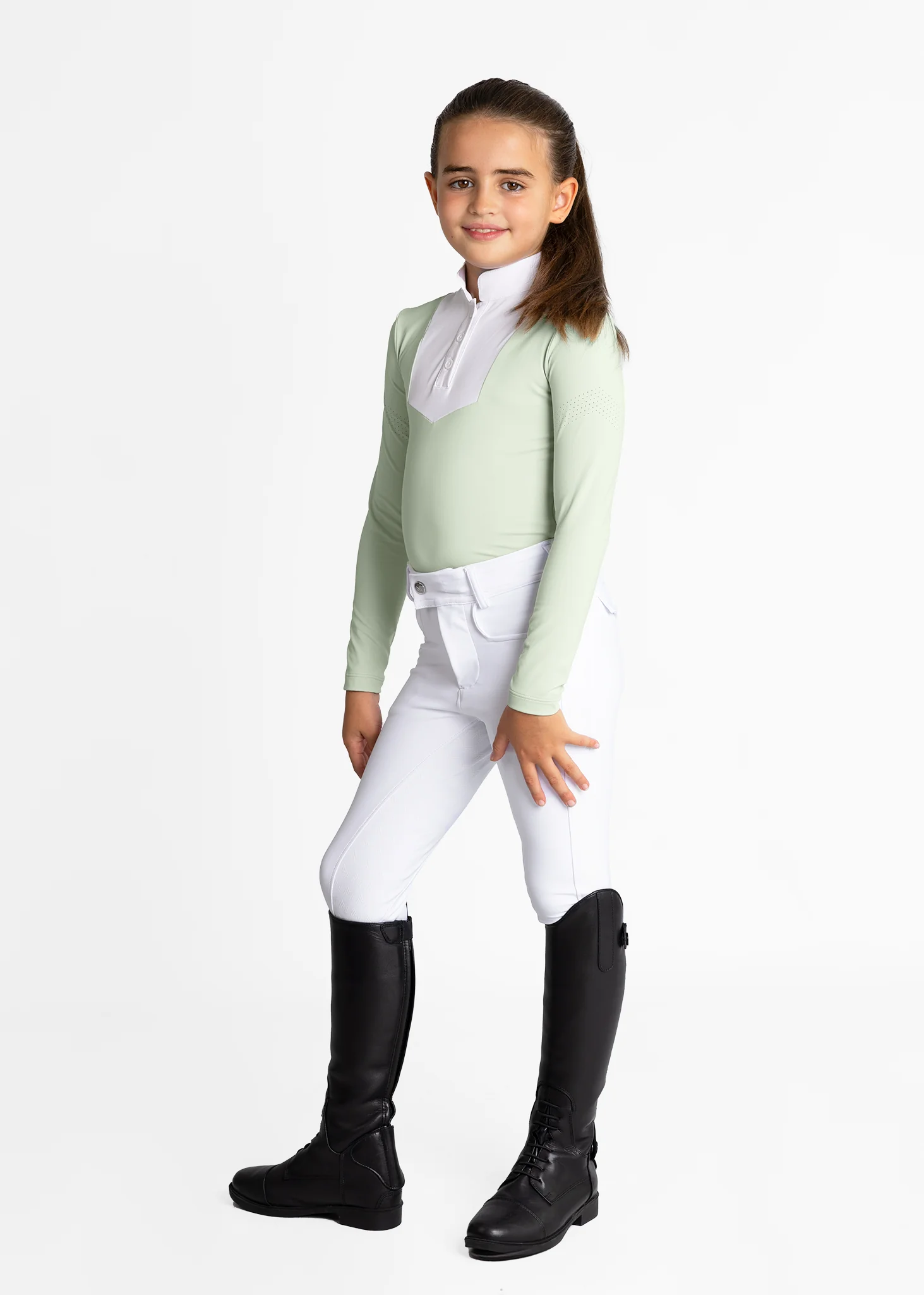 YR Sienna Long Sleeve Show Shirt (Sage Green) - Image 6