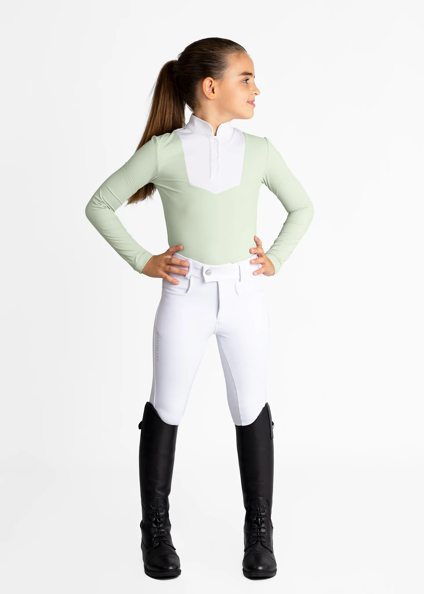 YR Sienna Long Sleeve Show Shirt (Sage Green) - Image 8