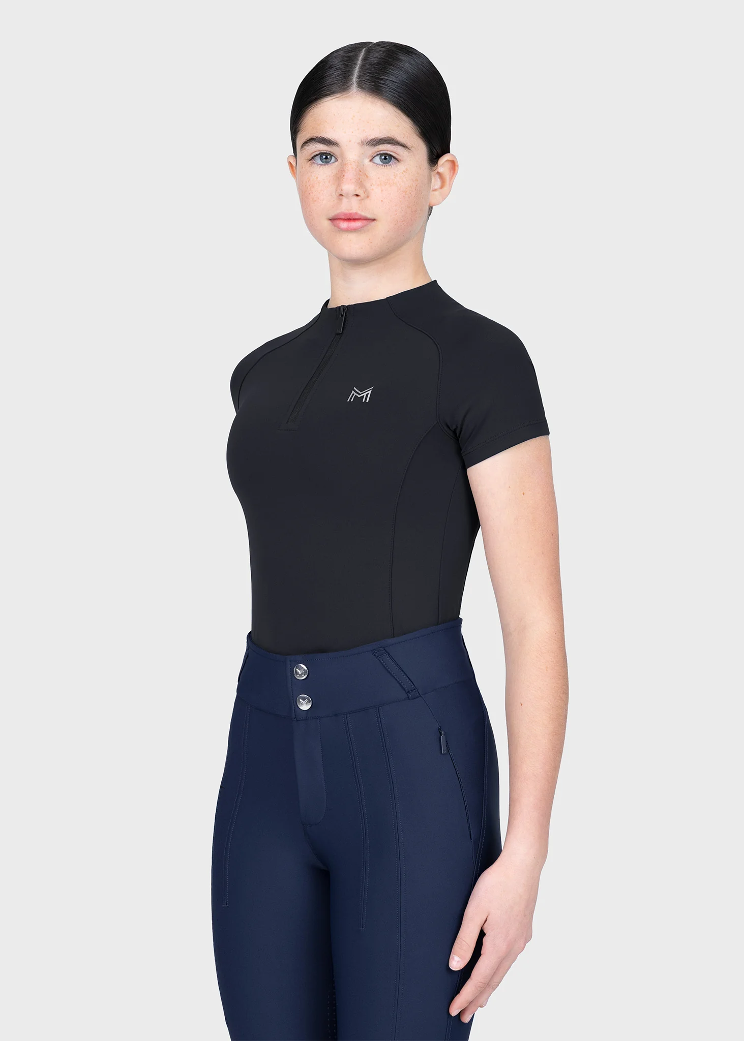 YR Nora Short Sleeve Base Layer (Black) - Image 2