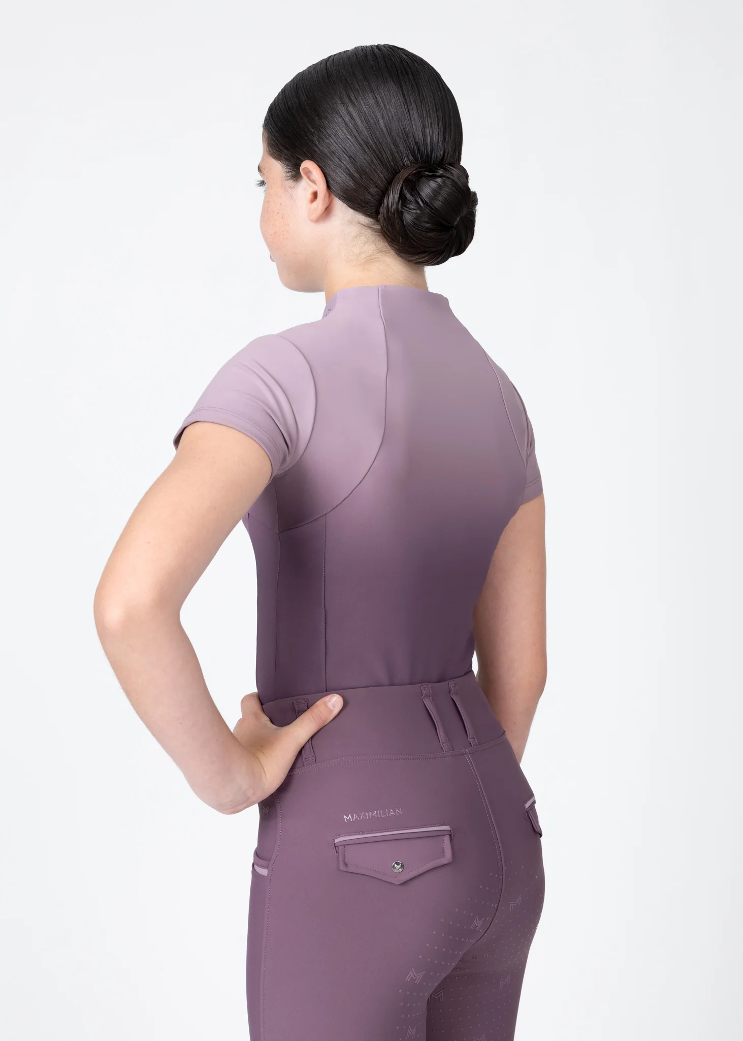 YR Ombré Short Sleeve Base Layer (Plum) - Image 3