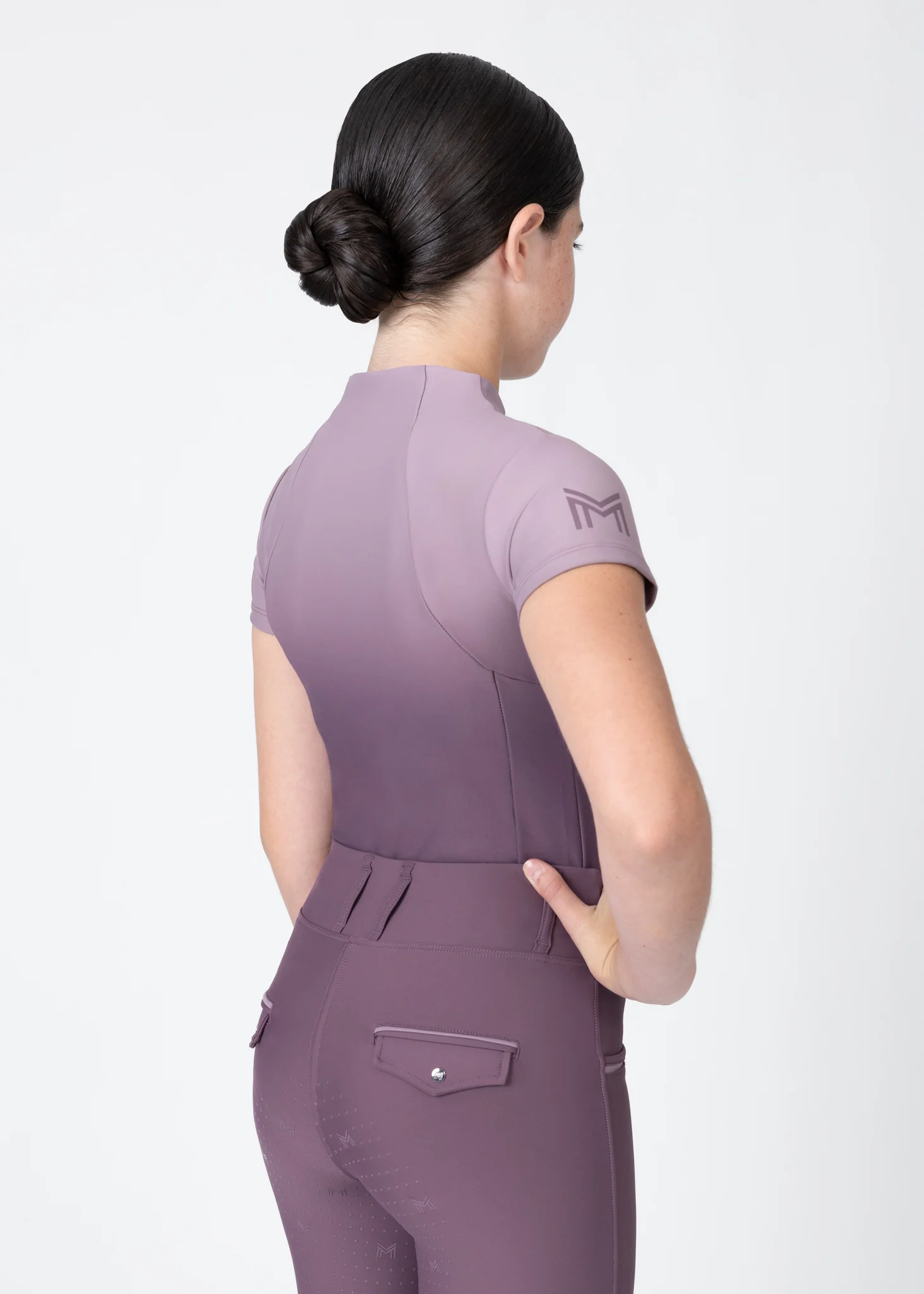 YR Ombré Short Sleeve Base Layer (Plum) - Image 4