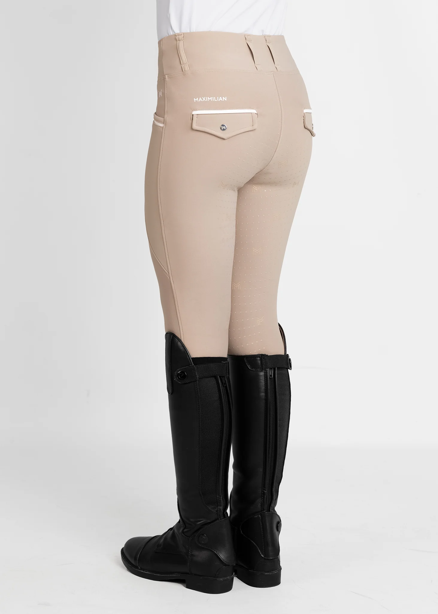 YR Pro Riding Leggings (Beige) - Image 4