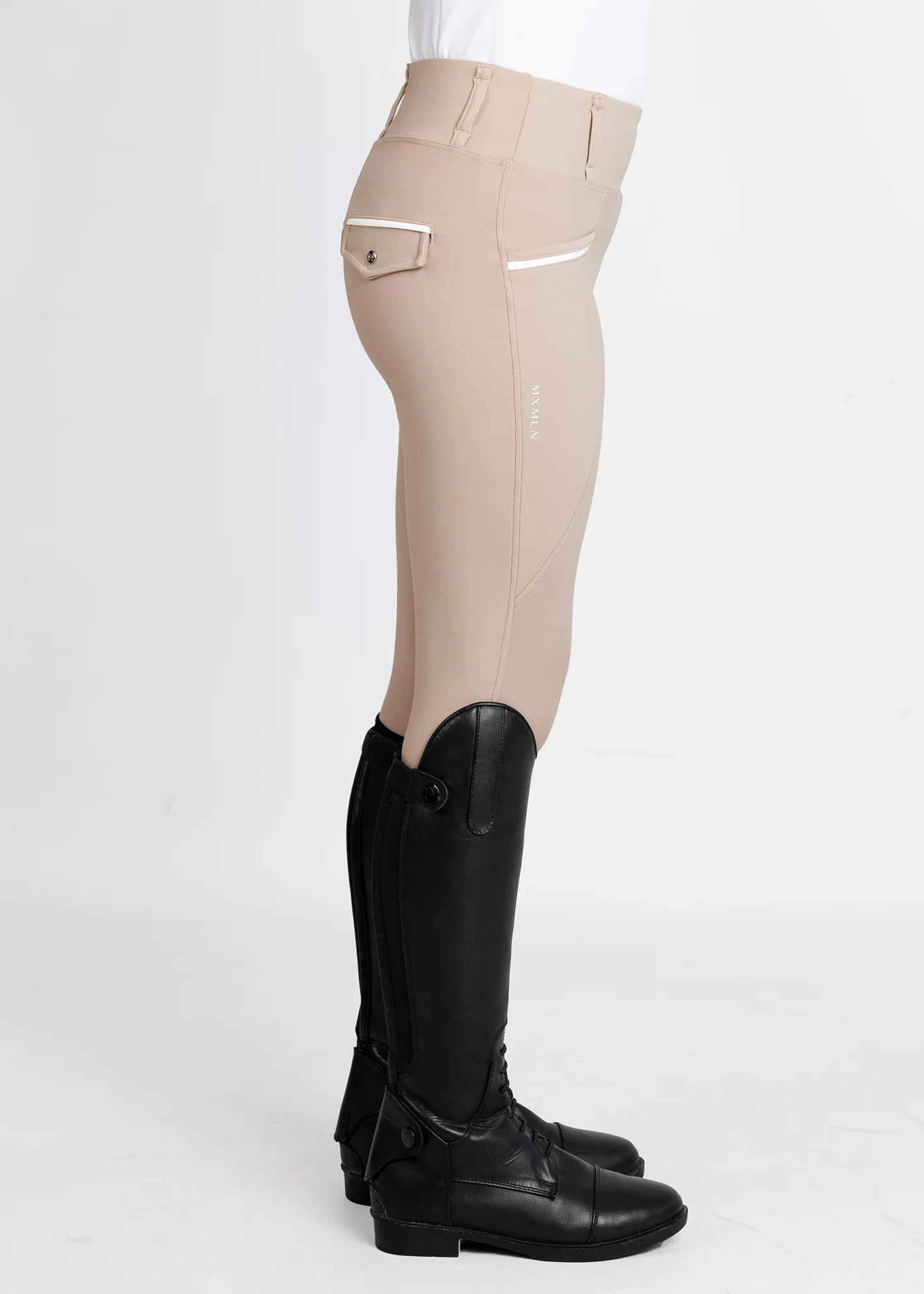 YR Pro Riding Leggings (Beige) - Image 6