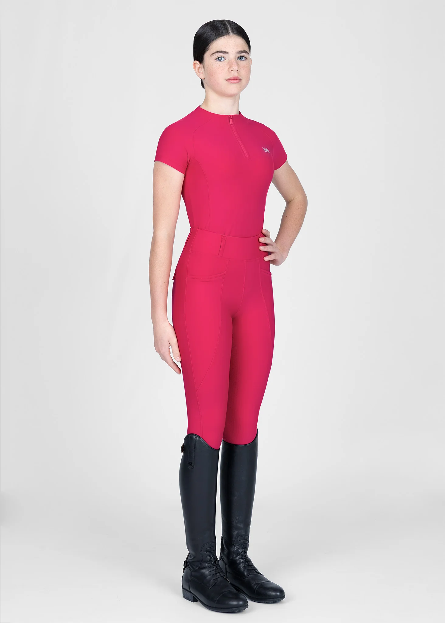 YR Pro Riding Leggings (Cranberry) - Image 8