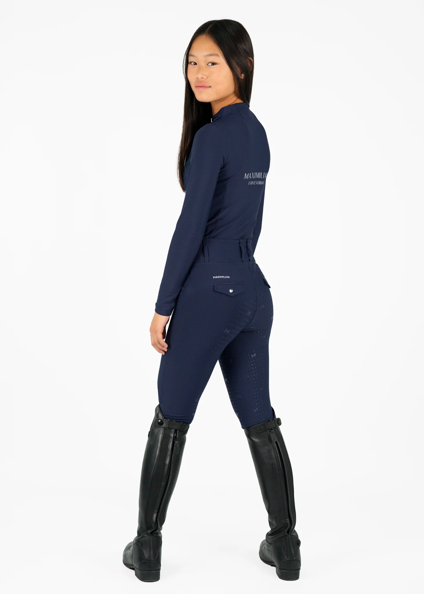 YR Pro Riding Leggings (Navy) - Image 3