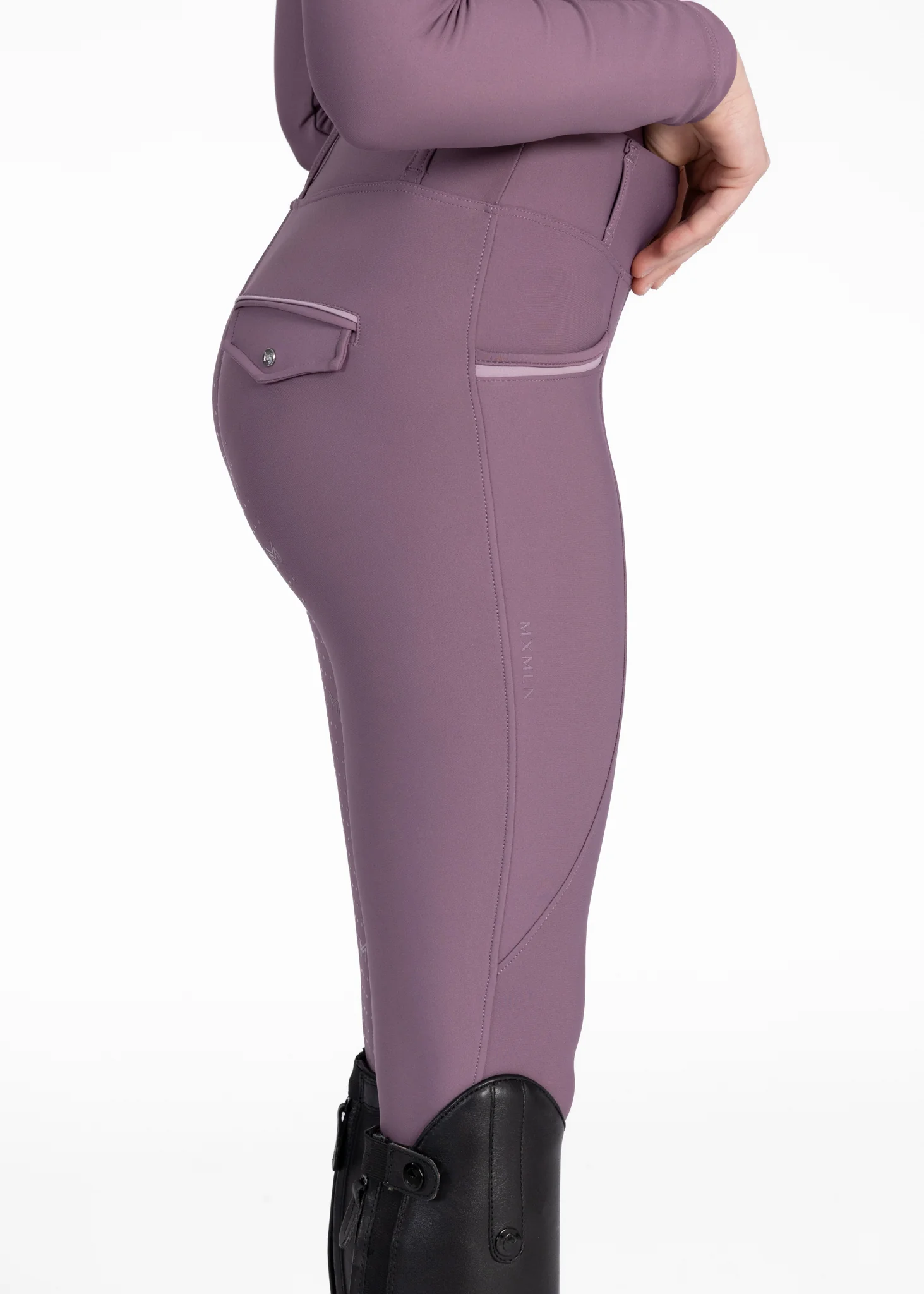 YR Pro Riding Leggings (Plum) - Image 3