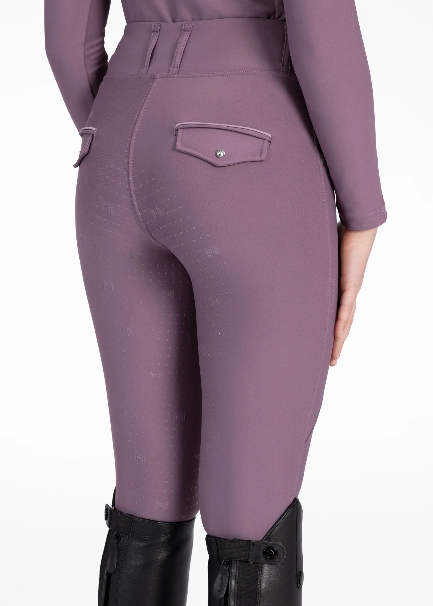 YR Pro Riding Leggings (Plum) - Image 5