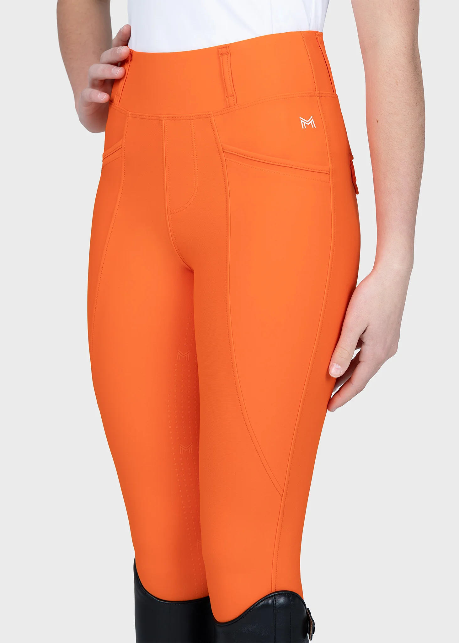 YR Pro Riding Leggings (Tangerine) - Image 3