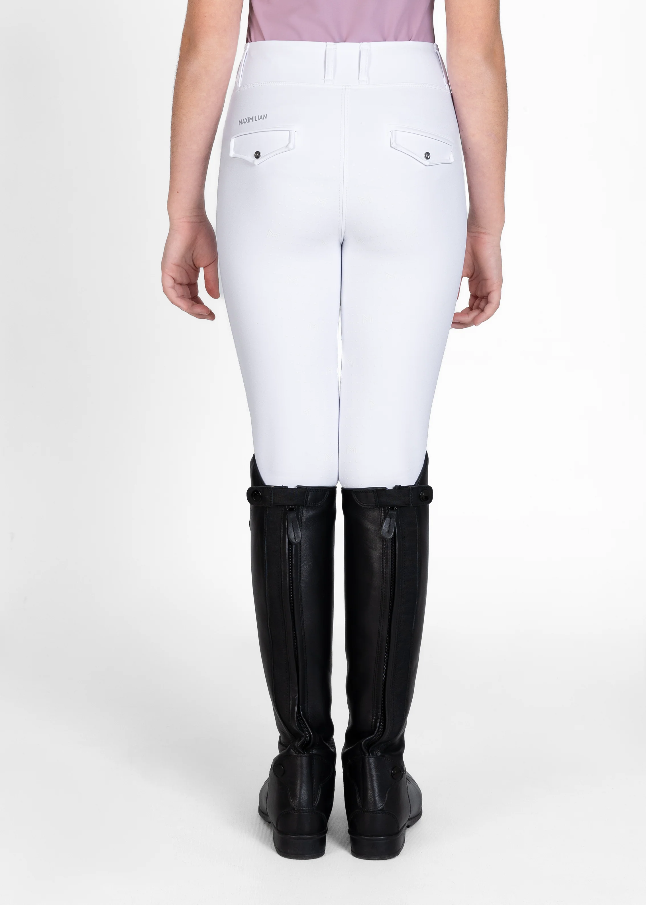 YR Pro Riding Leggings (White) - Image 4