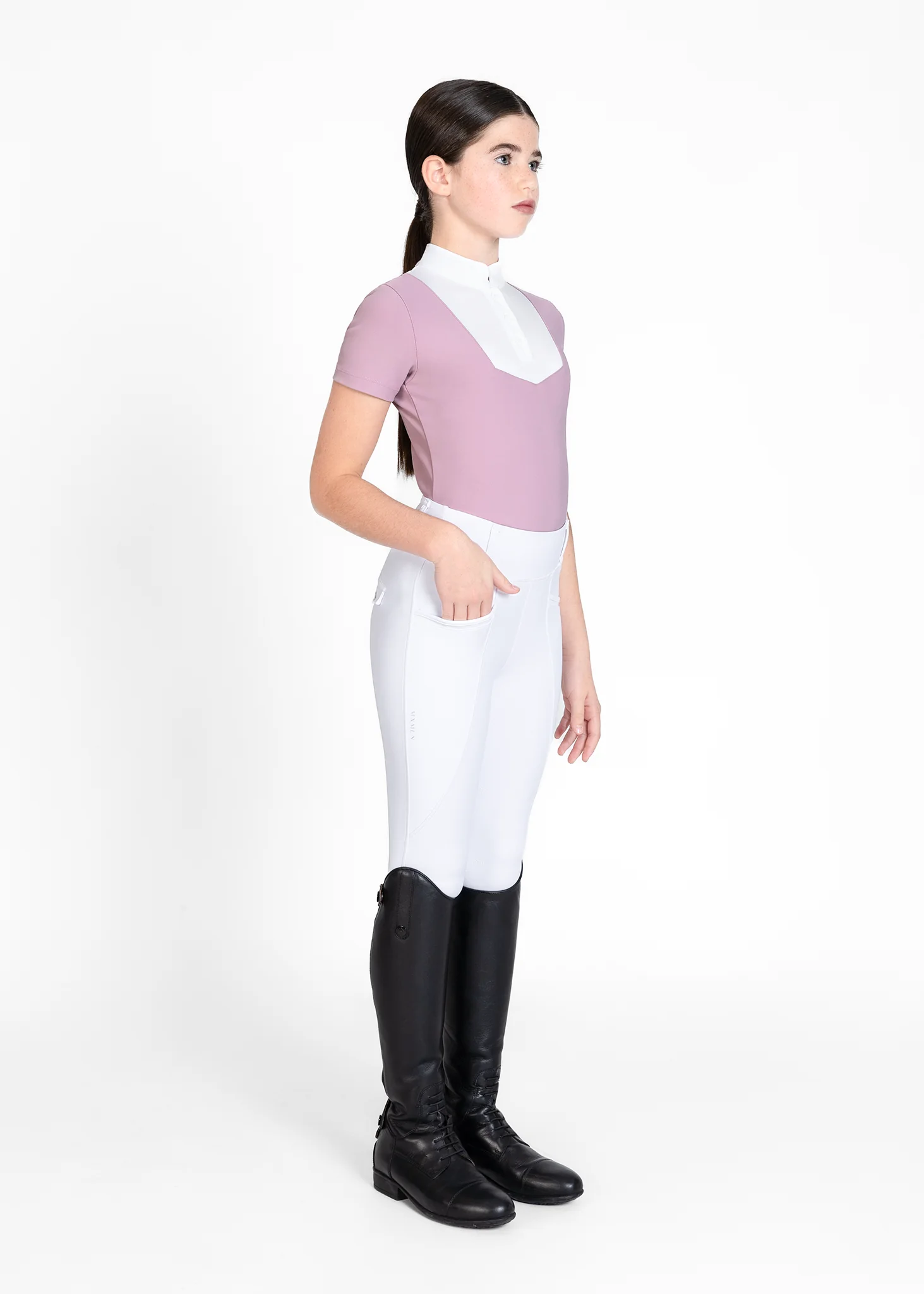 YR Pro Riding Leggings (White) - Image 7