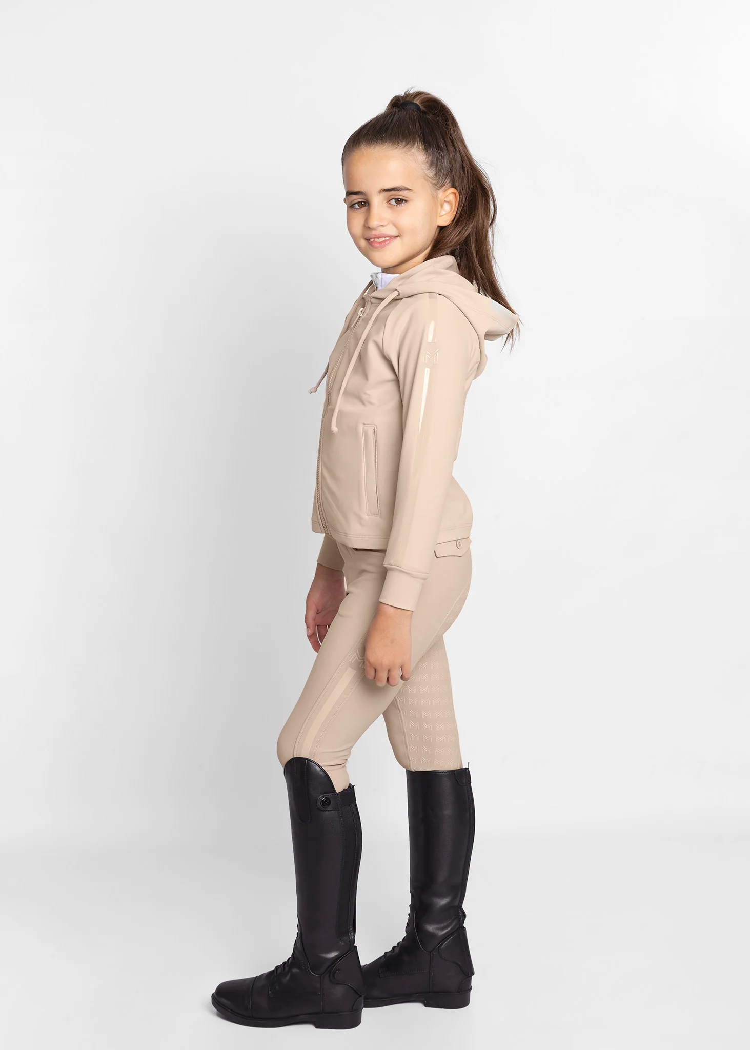 YR Reflection Zip Hoodie (Beige) - Image 5